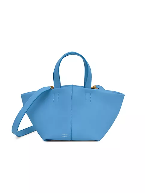 Prada Small Raffia Tote Bag In Celeste/blue