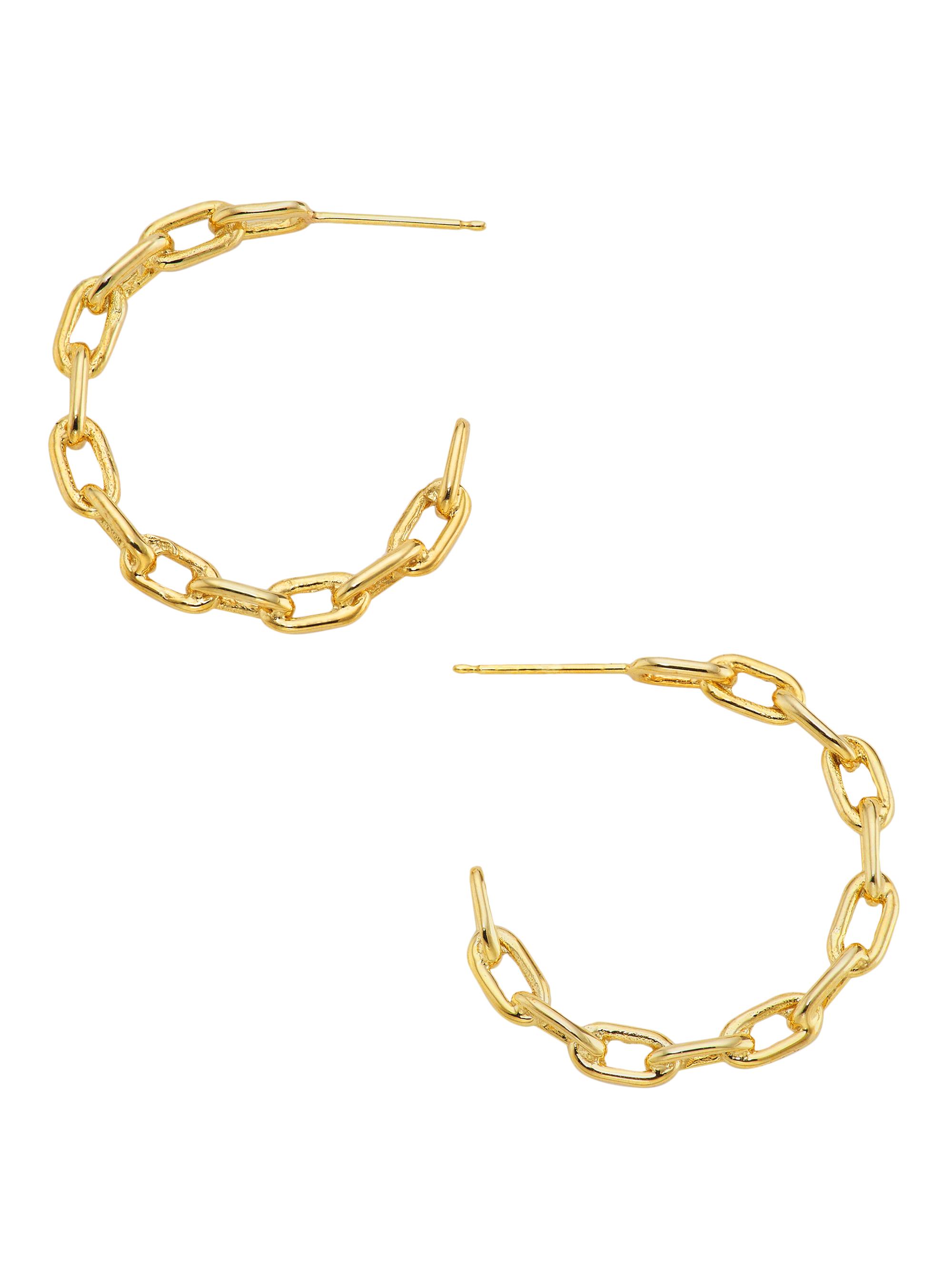Zoë Chicco Women's Heavy Metal 14K Yellow Gold  Oval Link Huggie Earrings - Gold