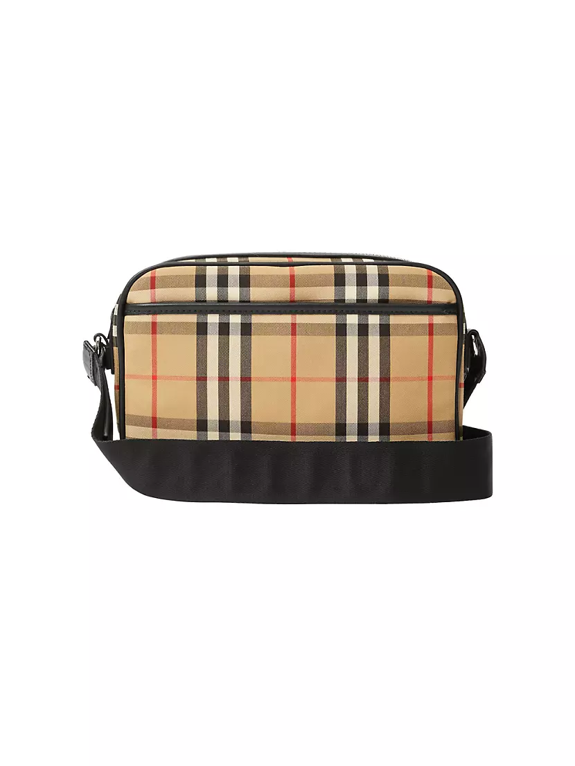 Burberry - Vintage Check and Leather Crossbody Bag  HBX - Globally Curated  Fashion and Lifestyle by Hypebeast