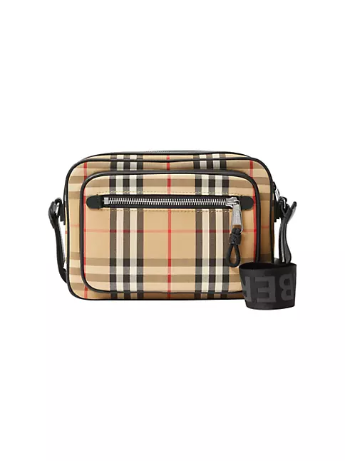 Burberry Small Vintage Check And Leather Crossbody Bag Archive