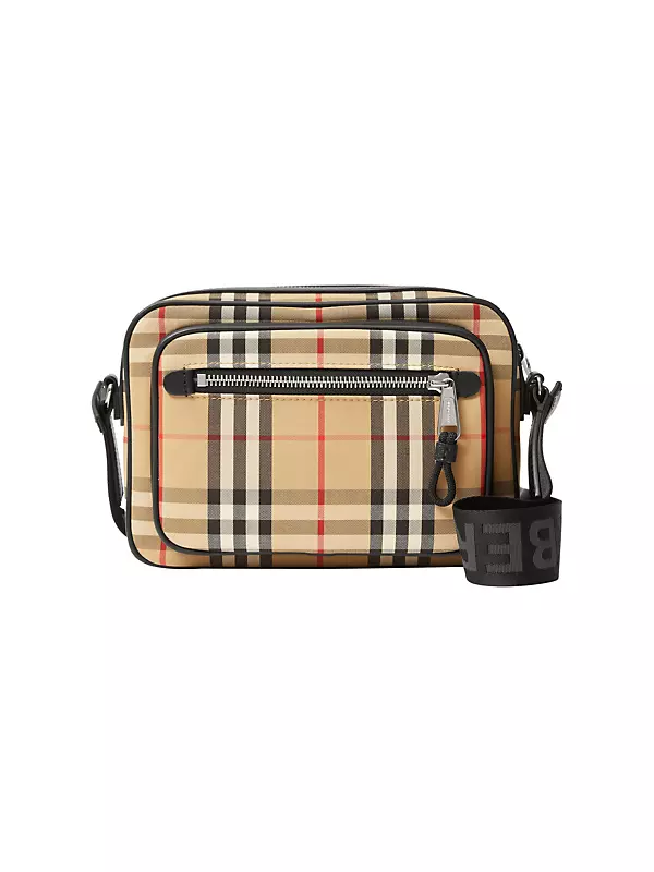 Burberry Vintage Check and Leather Crossbody bag#, Beige
