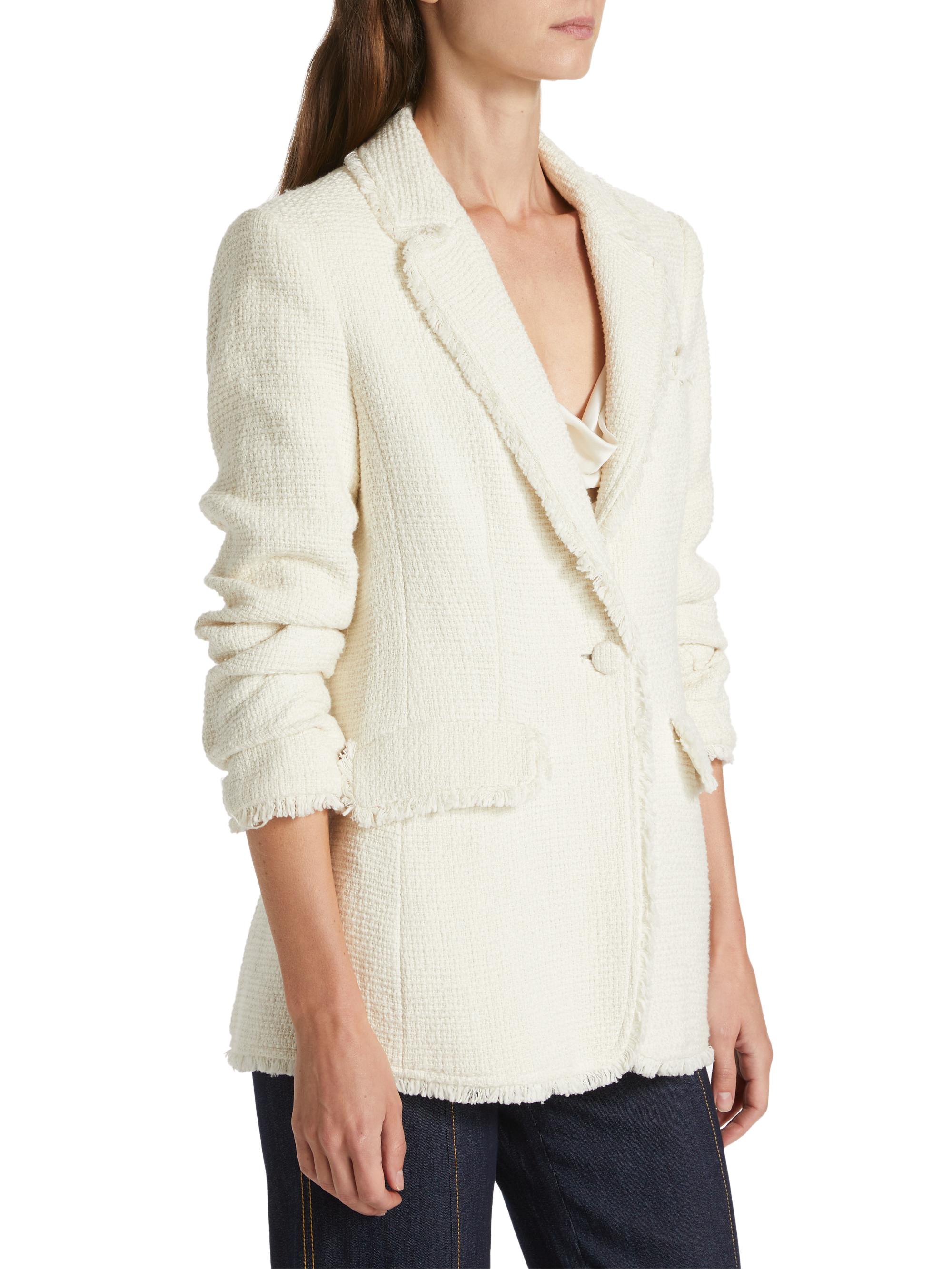 Cinq à Sept Women's Khloe Boucle Blazer - Gardenia | Thumbnail 4