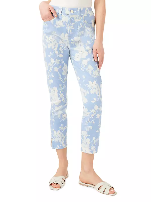 Floral Cropped Skinny Jeans