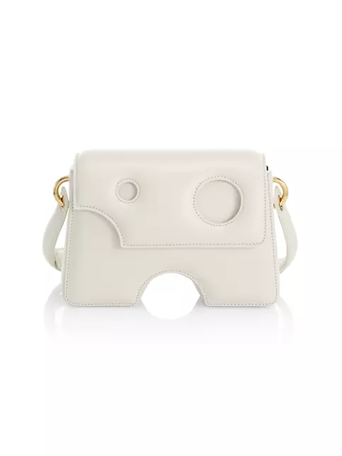 OFF-WHITE Burrow 24 Shoulder Bag White in Lambskin Leather with Gold-tone -  US