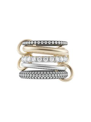 Spinelli Kilcollin Women's Galaxy Tri-Tone & Diamond 5-Link Leilani Ring - Yellow Gold