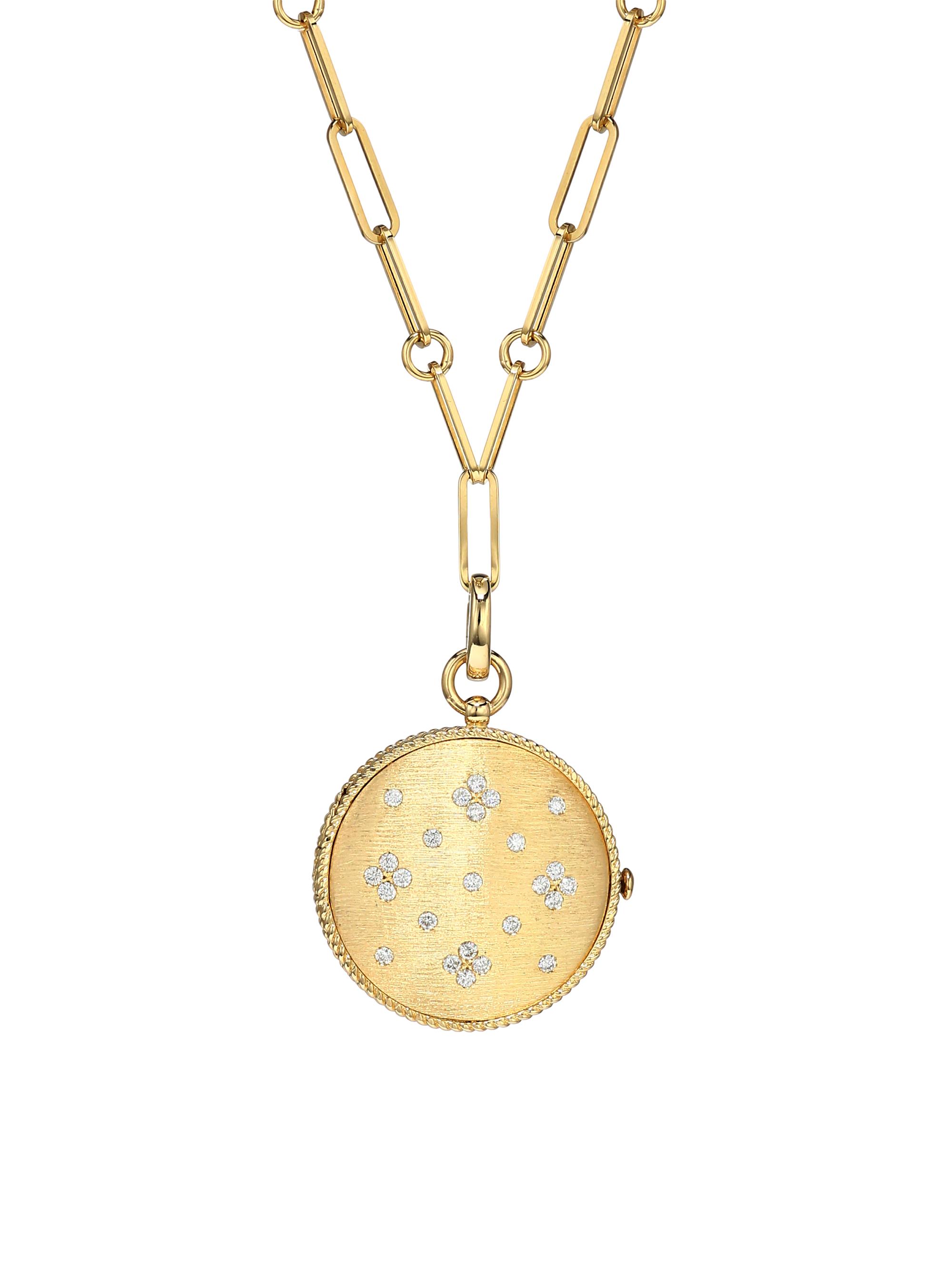 Roberto Coin Women's Venetian Princess 18K Yellow Gold & Diamond Locket Necklace - Yellow Gold