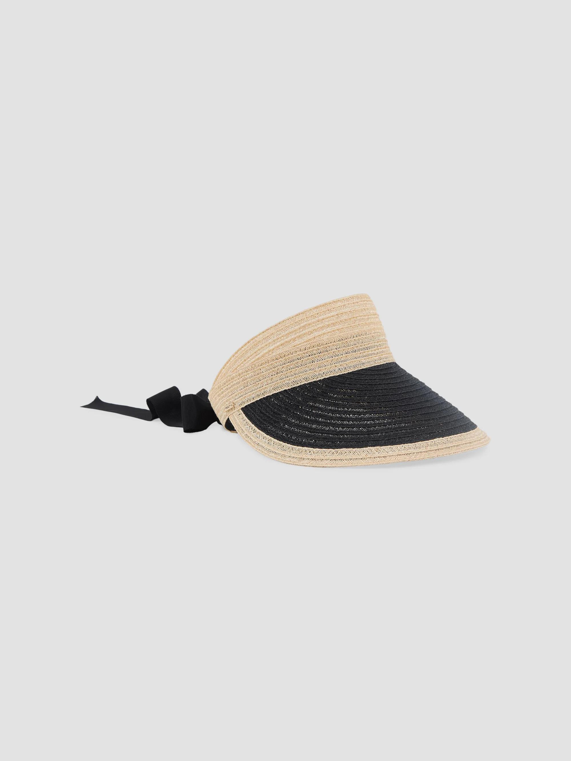 Eugenia Kim Ricky Ribbon-Accented Hemp Visor | Saks Fifth Avenue display picture 1