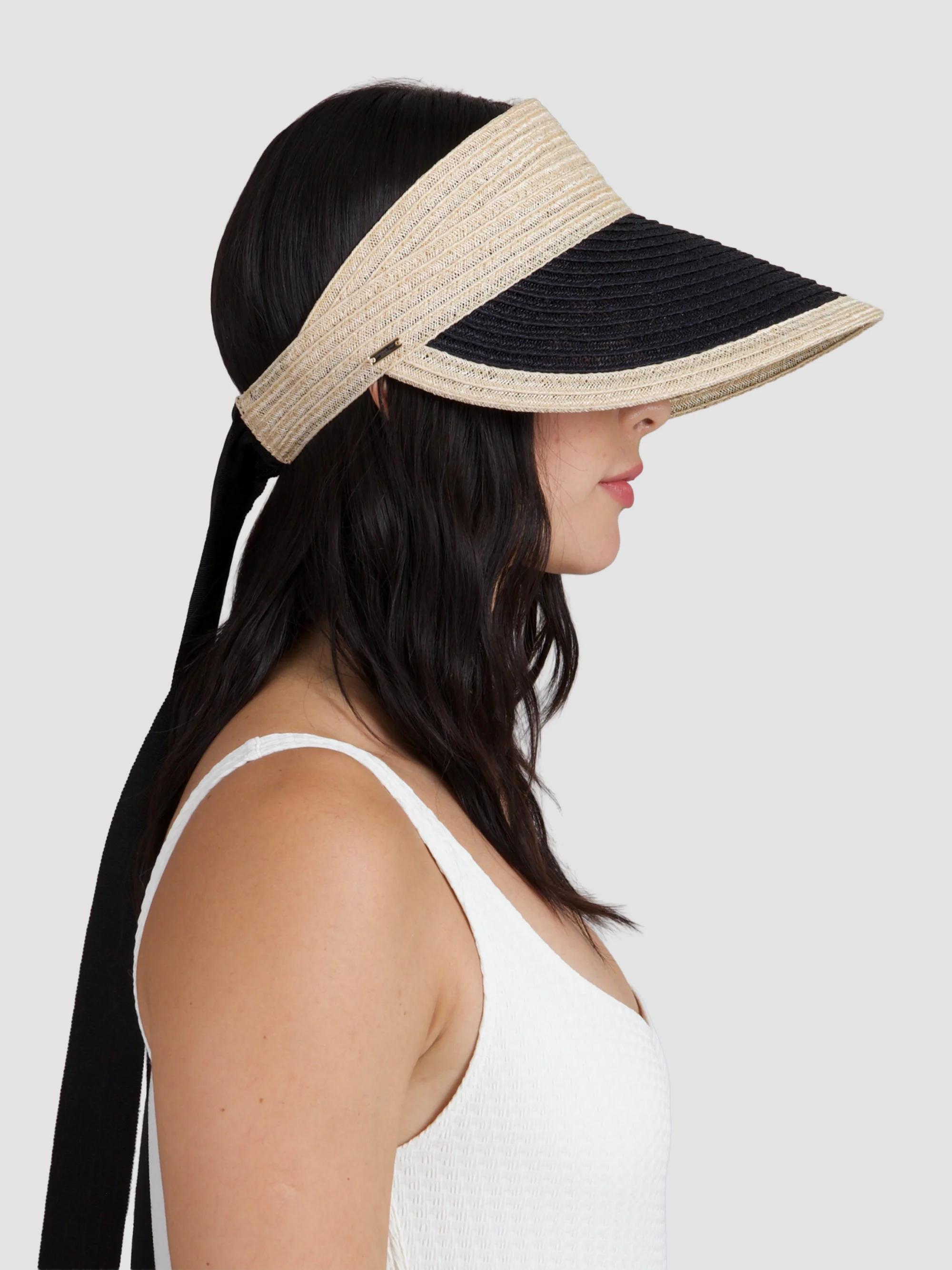 Eugenia Kim Ricky Ribbon-Accented Hemp Visor | Saks Fifth Avenue display picture 2