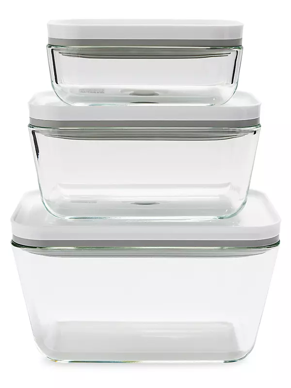 Zip Top Full Set Container Food Storage Set Color: Gray