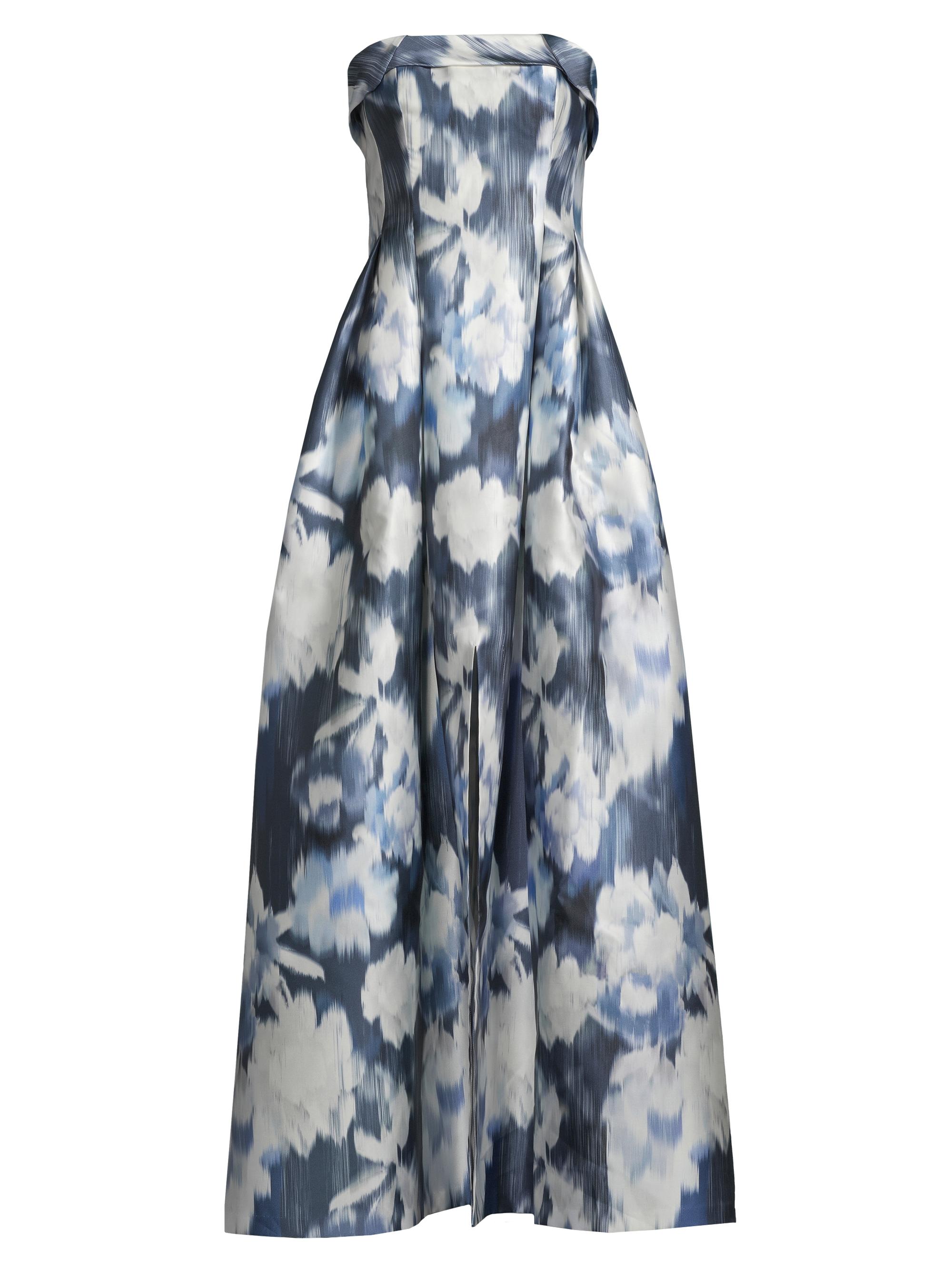 Sachin & Babi Women's Brielle Floral A-Line Gown - Blue Ikat Floral