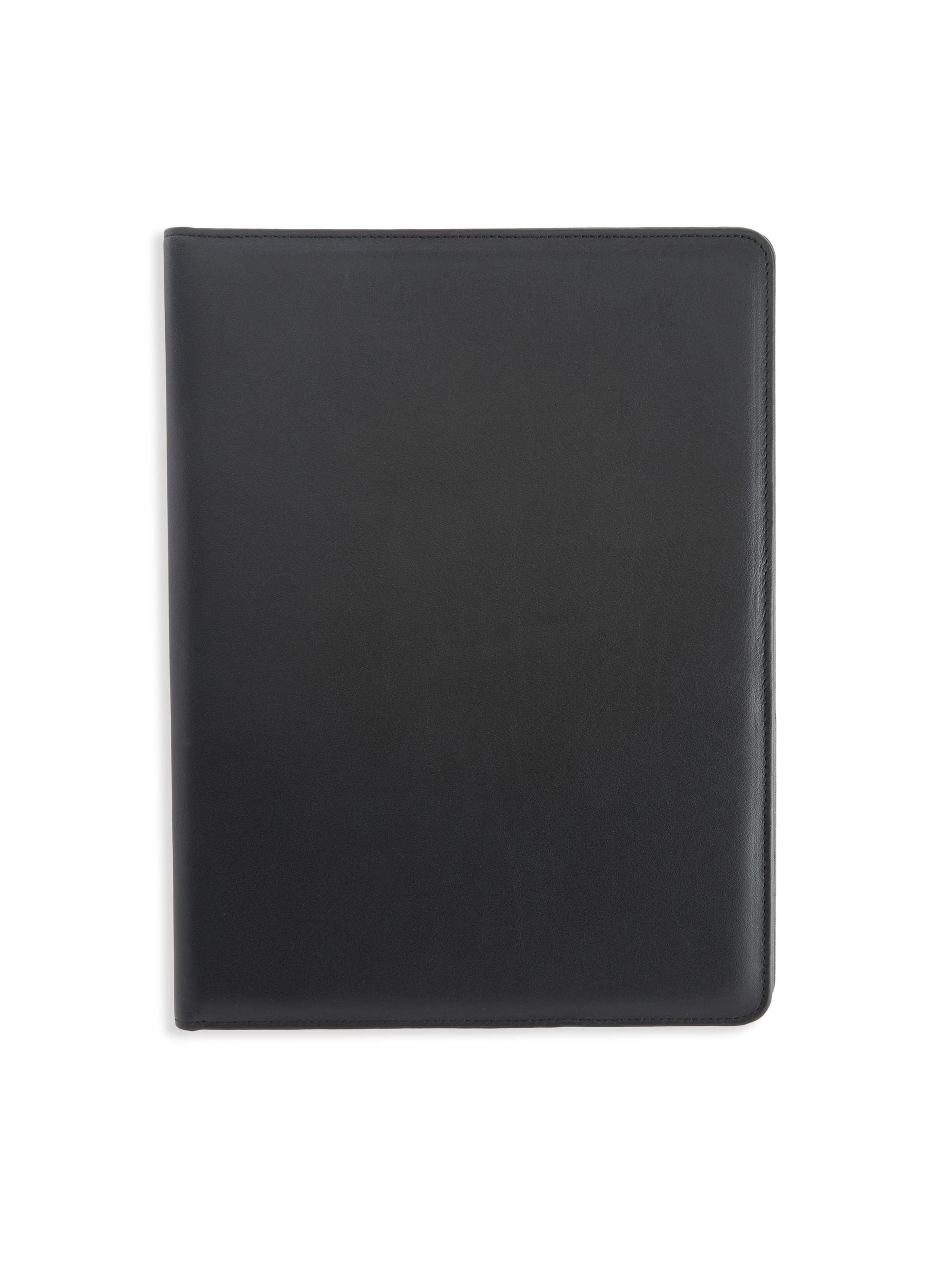Royce New York Leather Executive Document Organizer Folder - Black