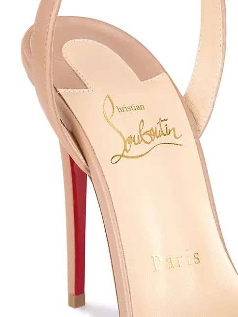 Christian Louboutin - Loubi Queen 120 Leather Sandals - Womens - Nude