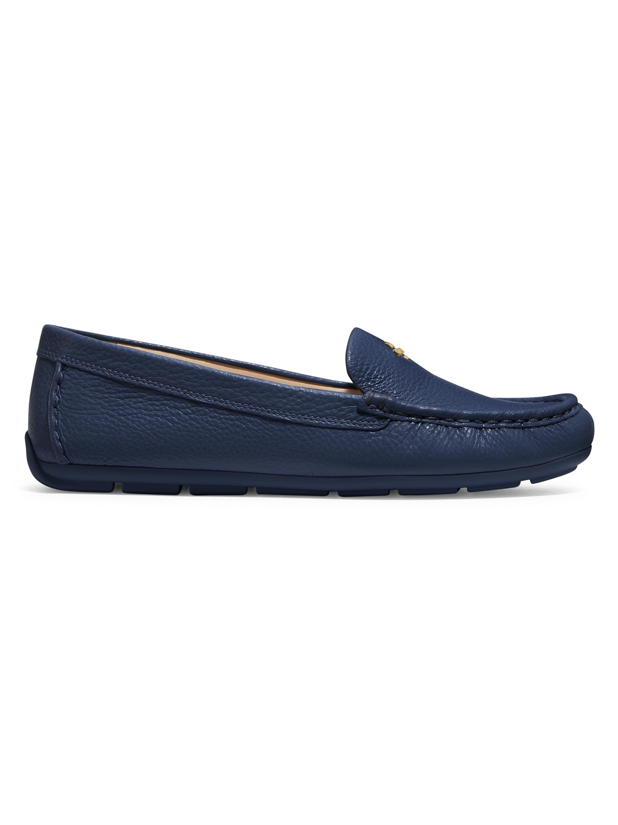 COACH Women's Marley Logo Leather Driving Loafers - True Navy