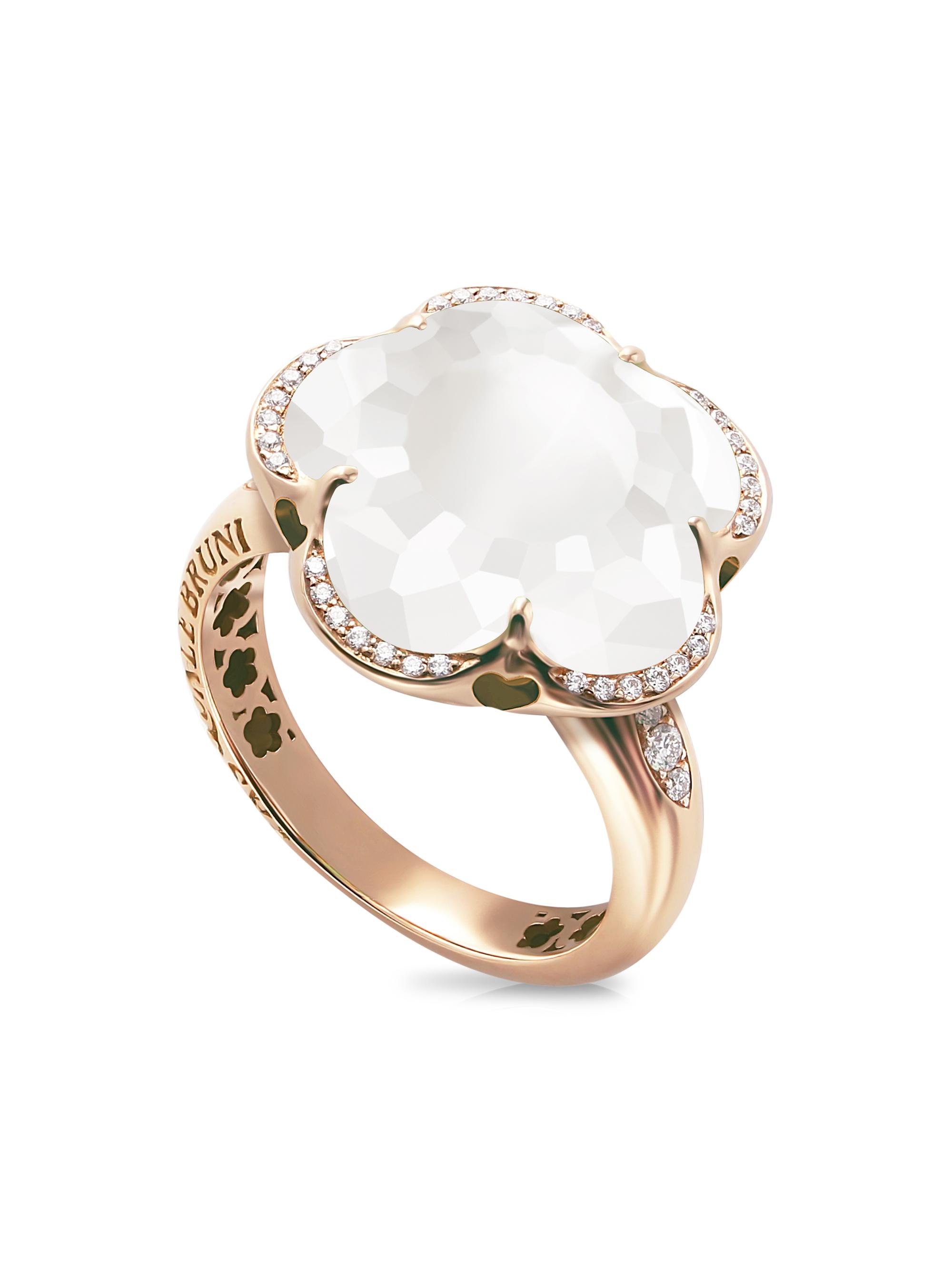 Pasquale Bruni Women's Bon Ton 18K Rose Gold, Milky Quartz & Diamond Ring - Gold