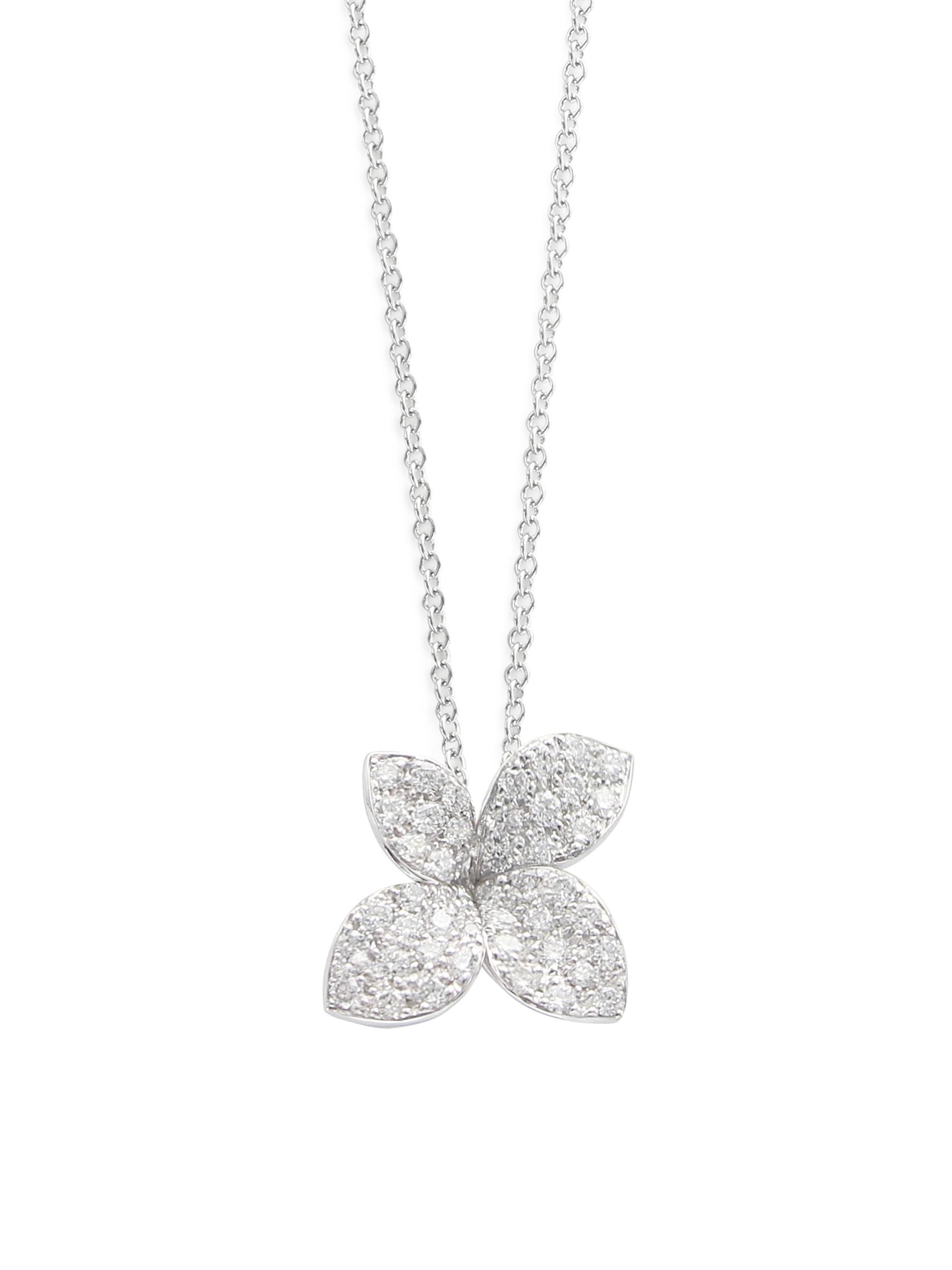 Pasquale Bruni Women's Petit Garden 18K White Gold & 0.37 TCW Diamond  Flower Pendant Necklace