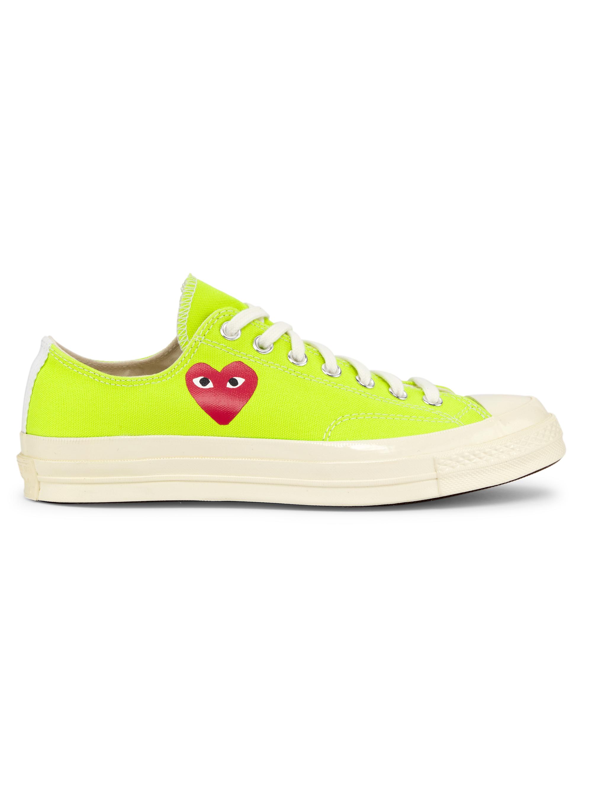 Comme des Garçons PLAY Men's Play Converse Low-Top Sneakers - Green