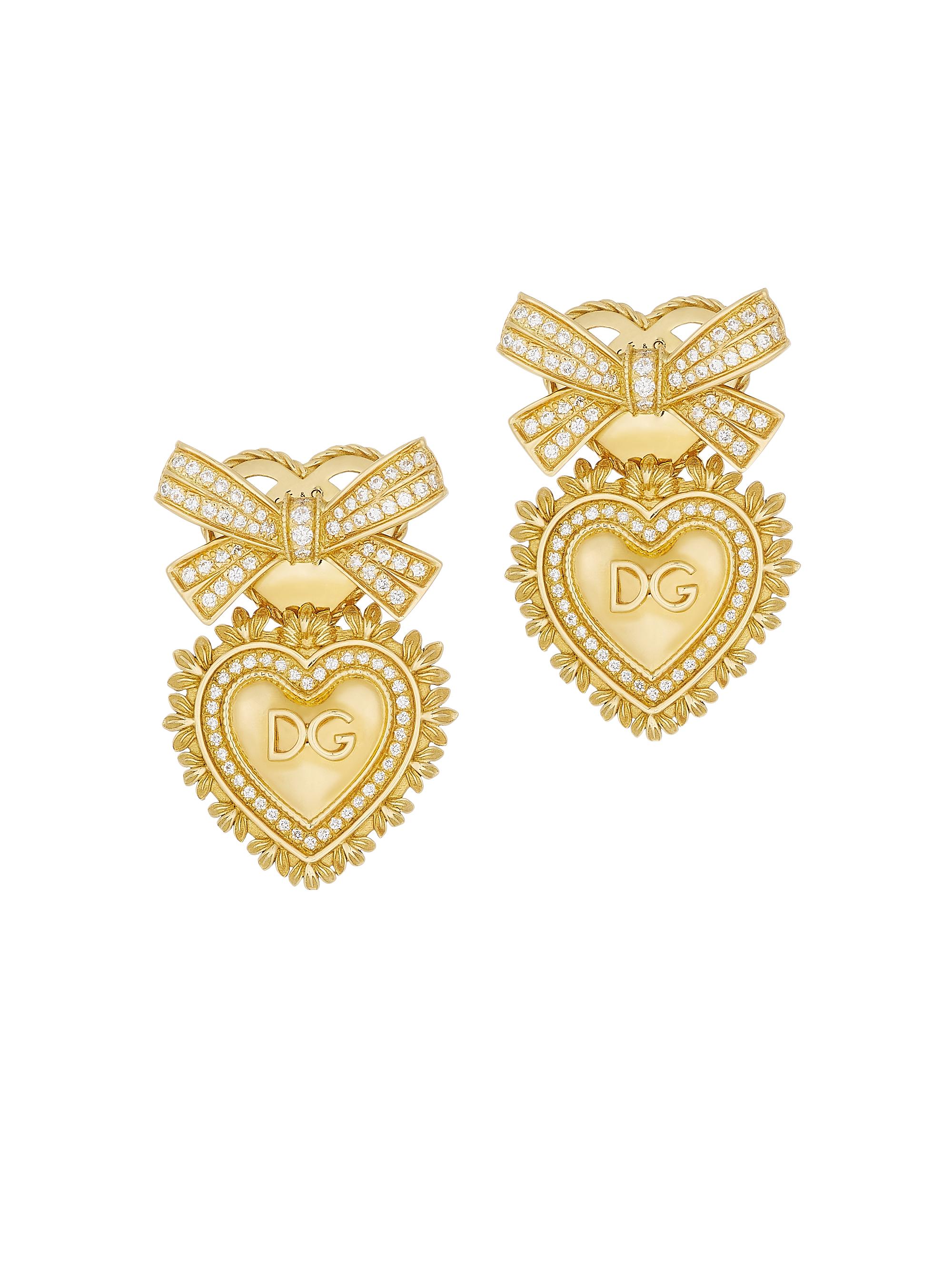 Dolce & Gabbana Women's 18K Yellow Gold & Diamond Devotion Earrings - Gold