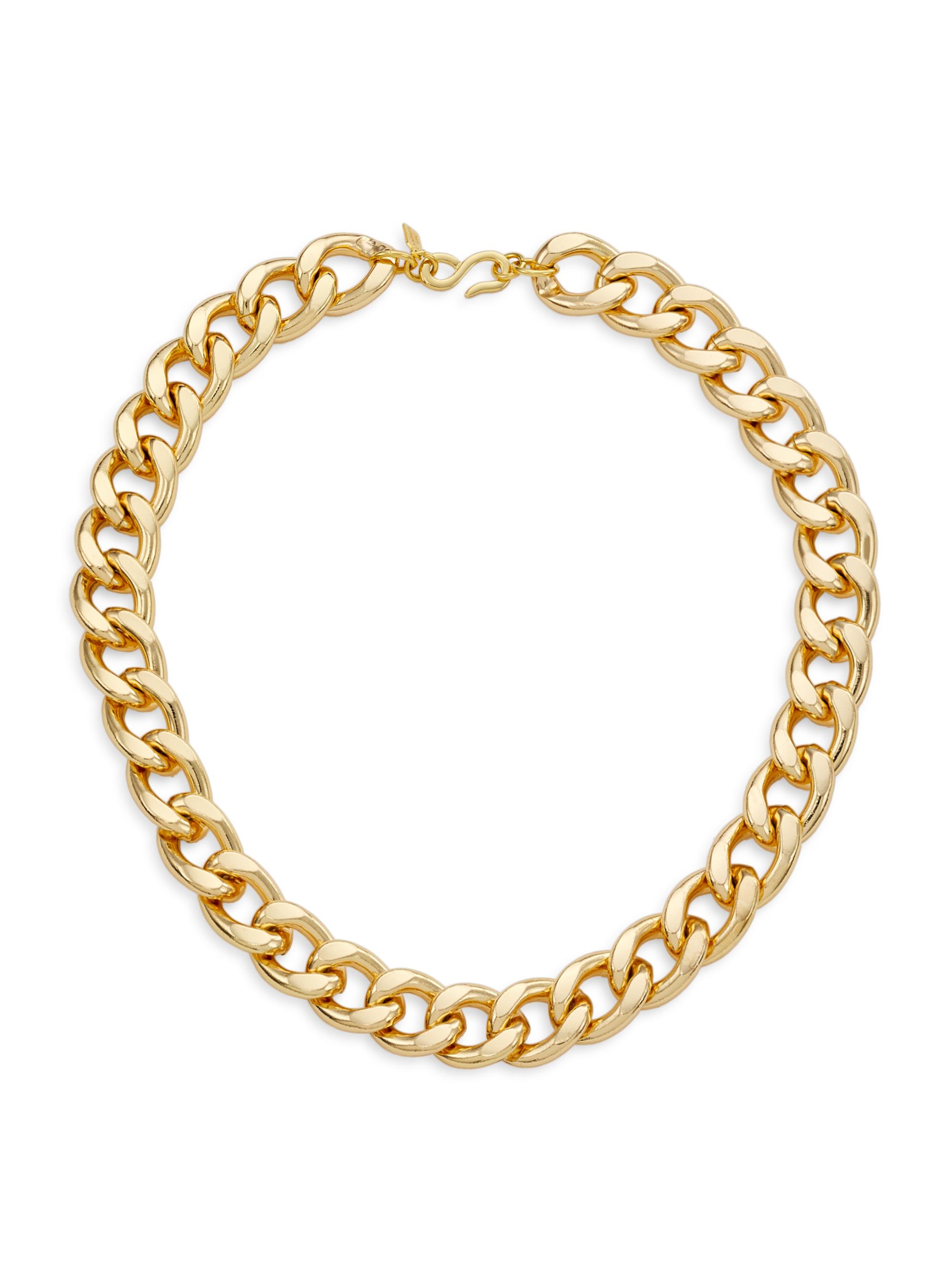 Kenneth Jay Lane 20K Goldplated Curb-Link Toggle Collar Necklace