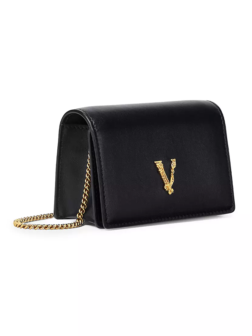 Registered Trademark of Versace 19.69 Leather Wallet On A Chain