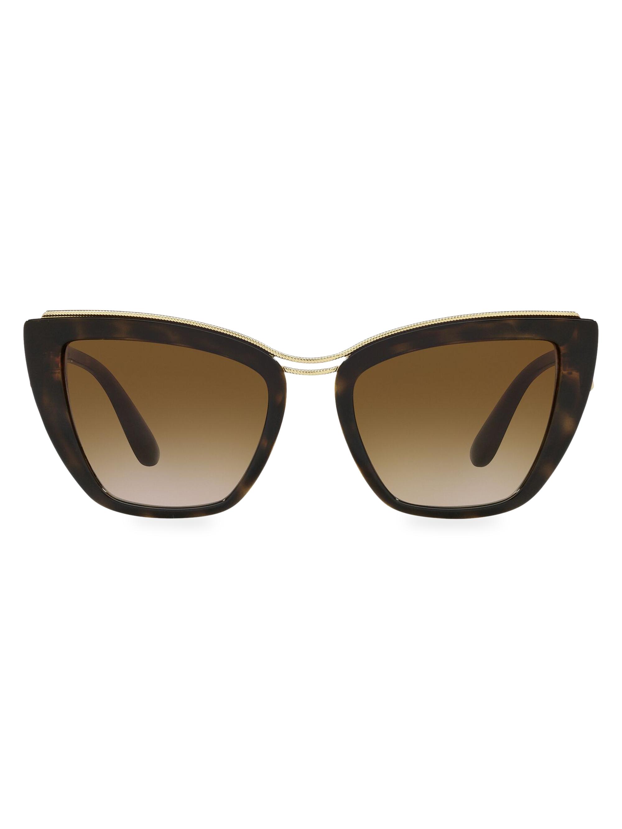 Dolce & Gabbana Women's 54MM Cat Eye Sunglasses - Havana