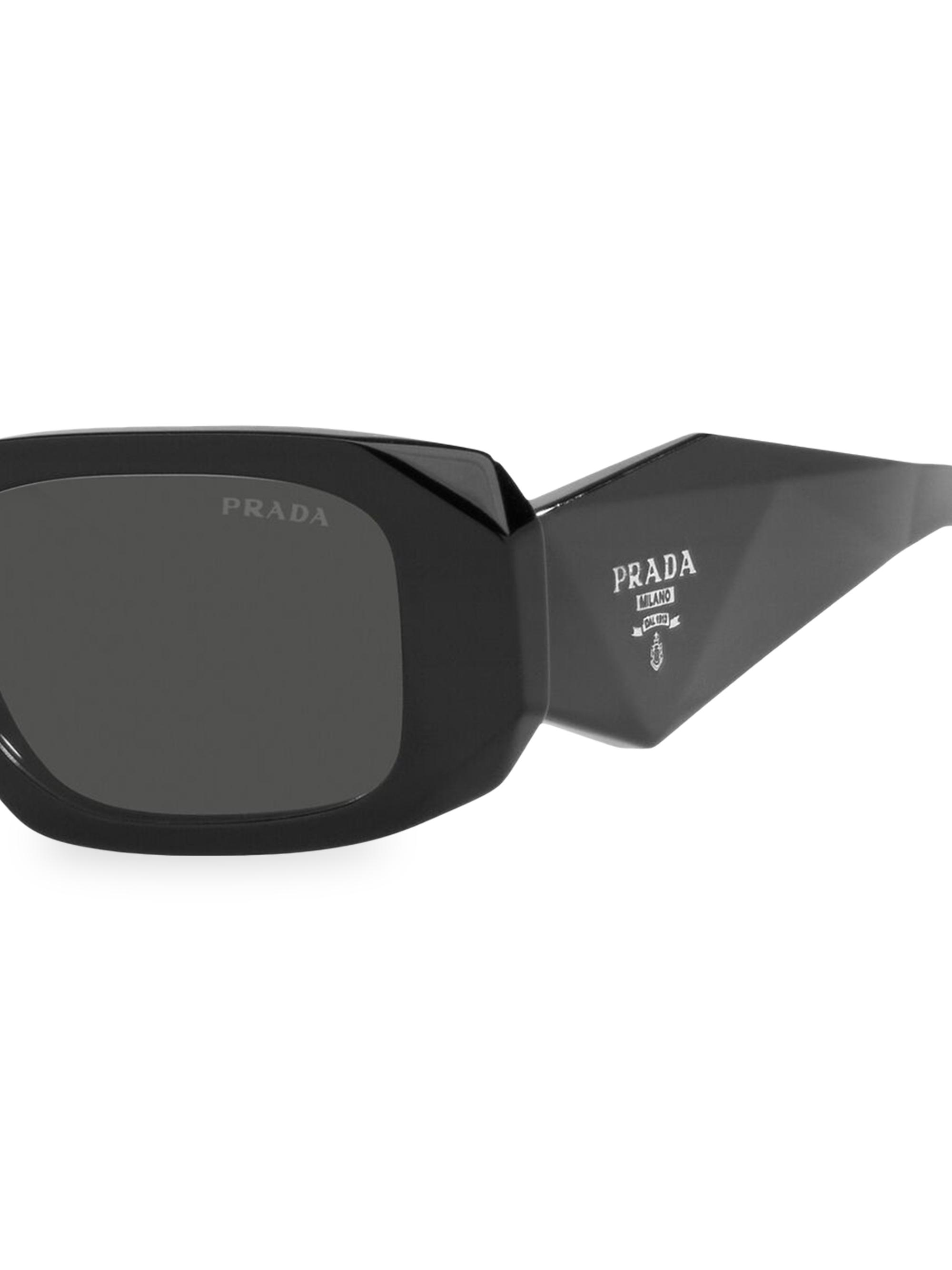 PRADA ブラック オクタゴナル サングラス Prada 51mm Rectangular Sunglasses | Nordstrom