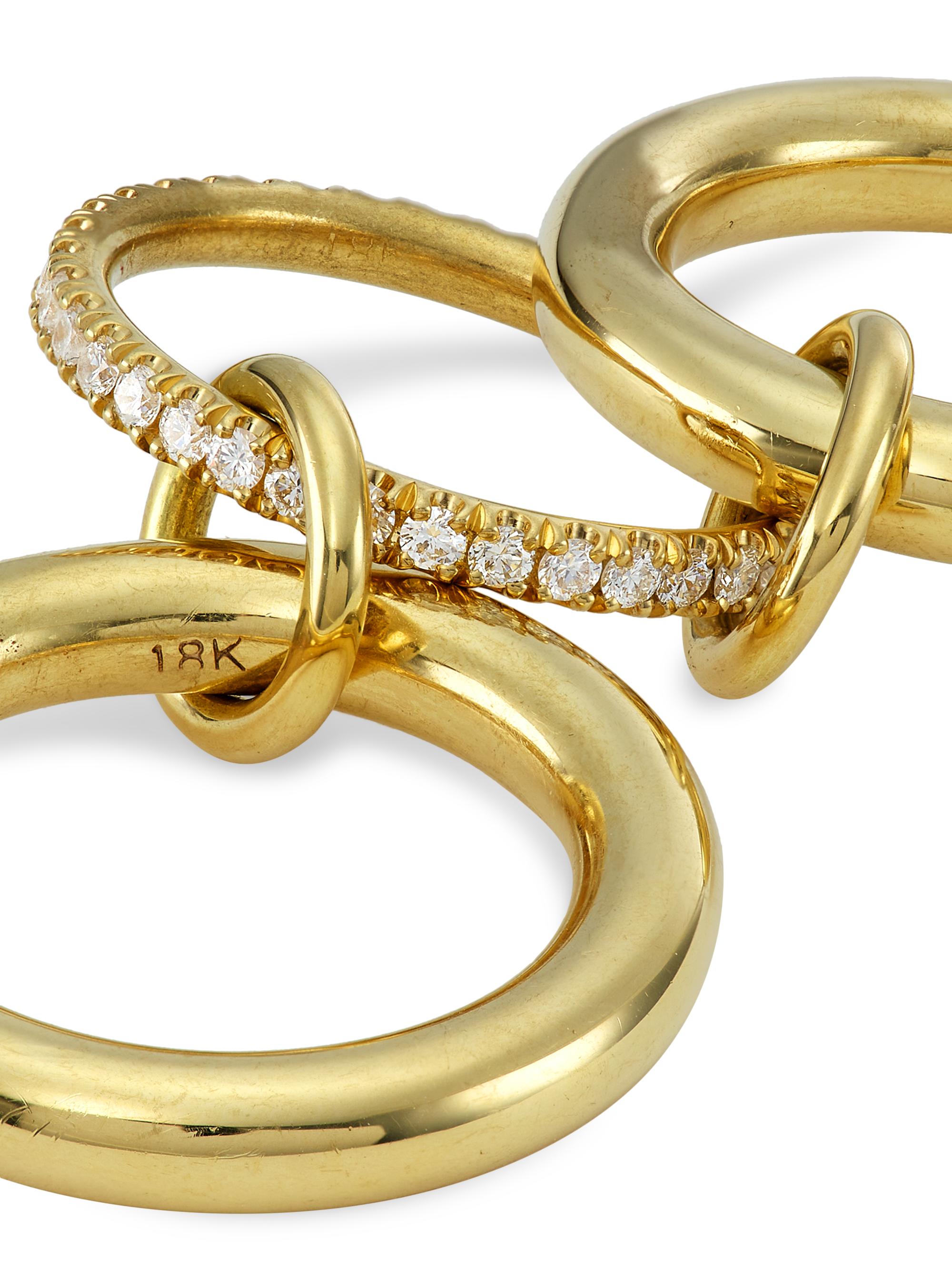 Spinelli Kilcollin Libra 18K Yellow Gold & Diamond 3-Link