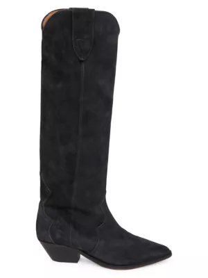 Isabel Marant 75mm suede boots - Black