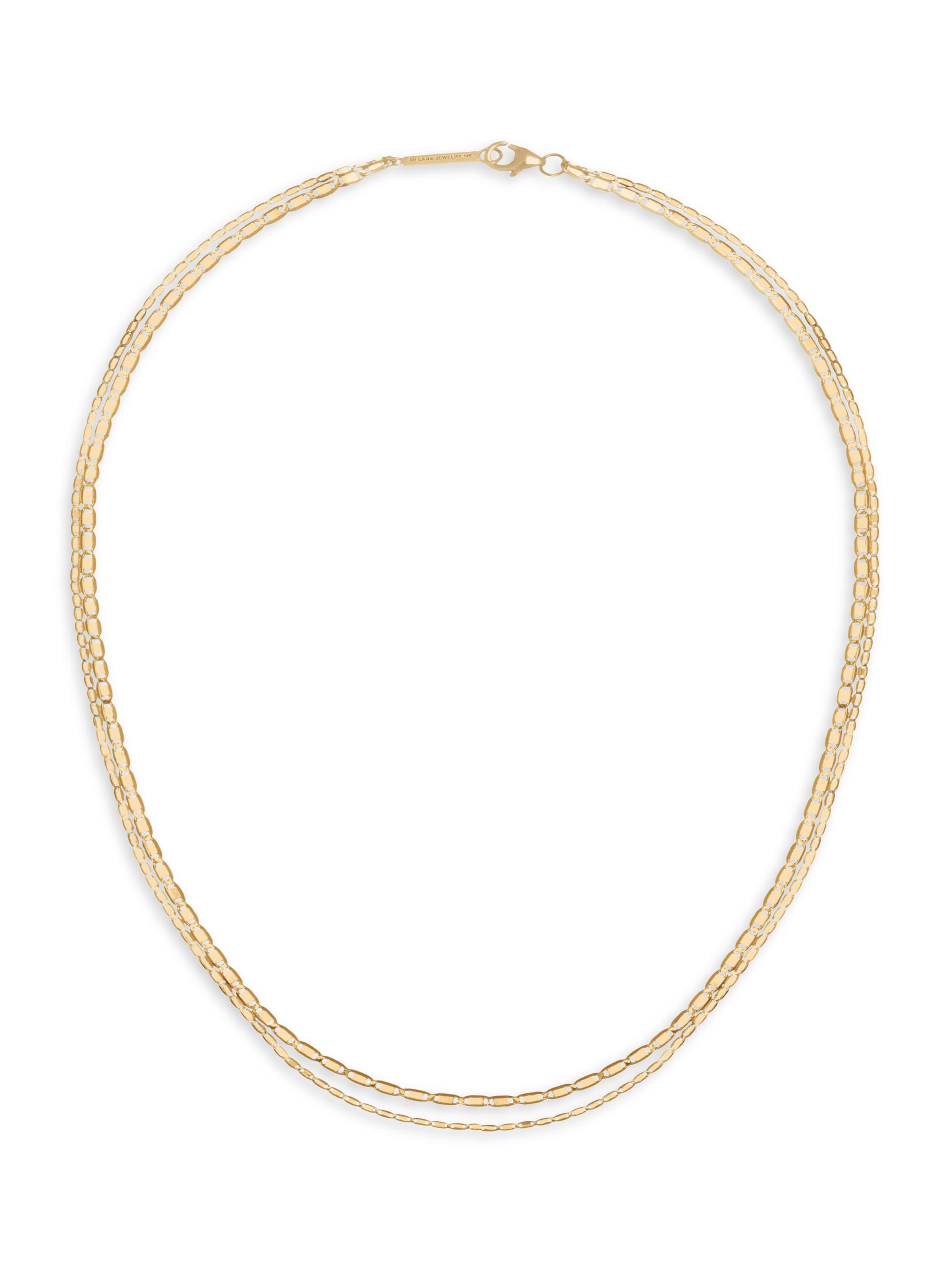 Lana Women's Malibu & Petite Malibu 14K Yellow Gold Double Strand Choker Necklace - Yellow Gold