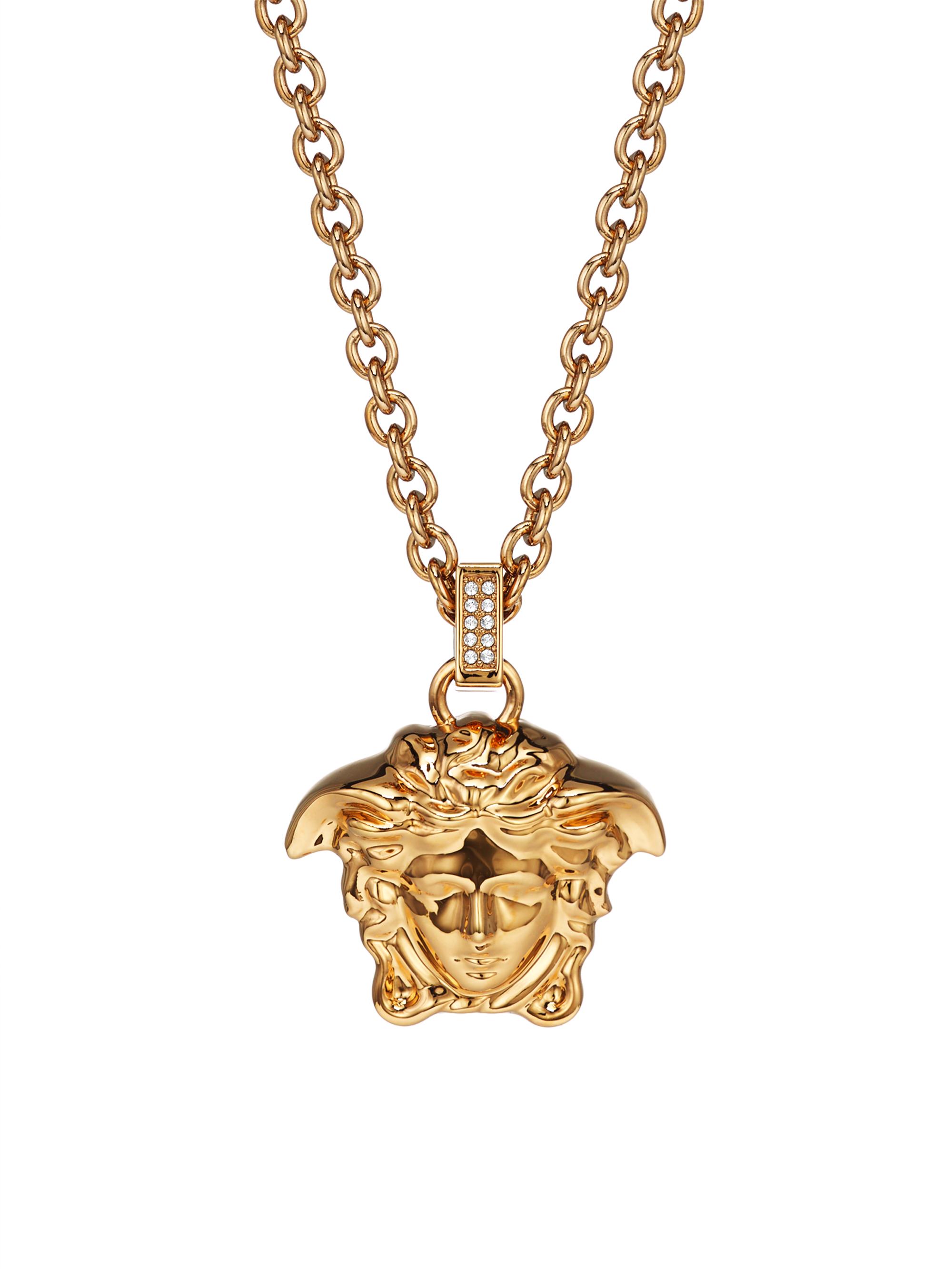 Versace Men's Medusa Pendant Necklace - Barb Spice