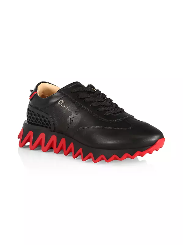 Loubishark Leather Sneakers in Black - Christian Louboutin