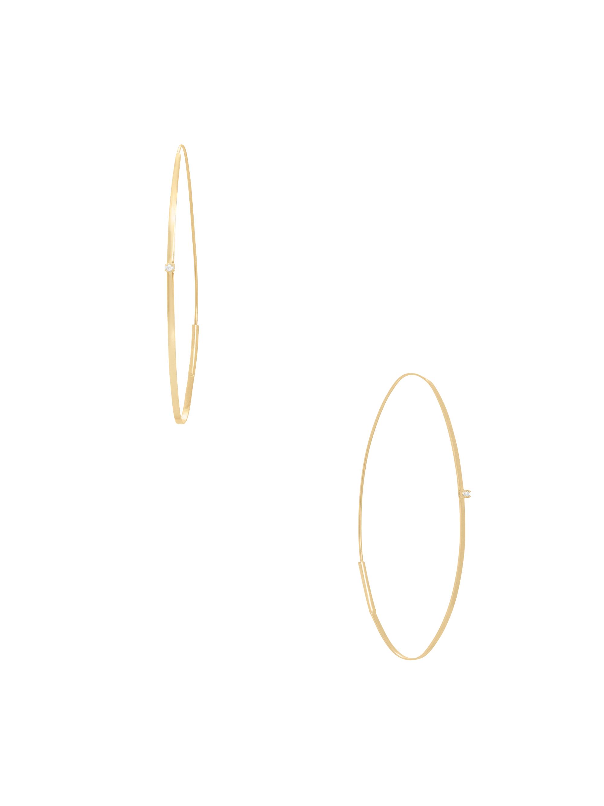 Lana Women's  14K Yellow Gold & Diamond Hoop Earrings - Yellow Gold