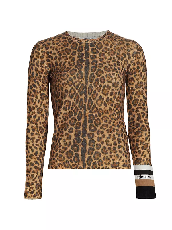 Maglia Leopard Print Sweater