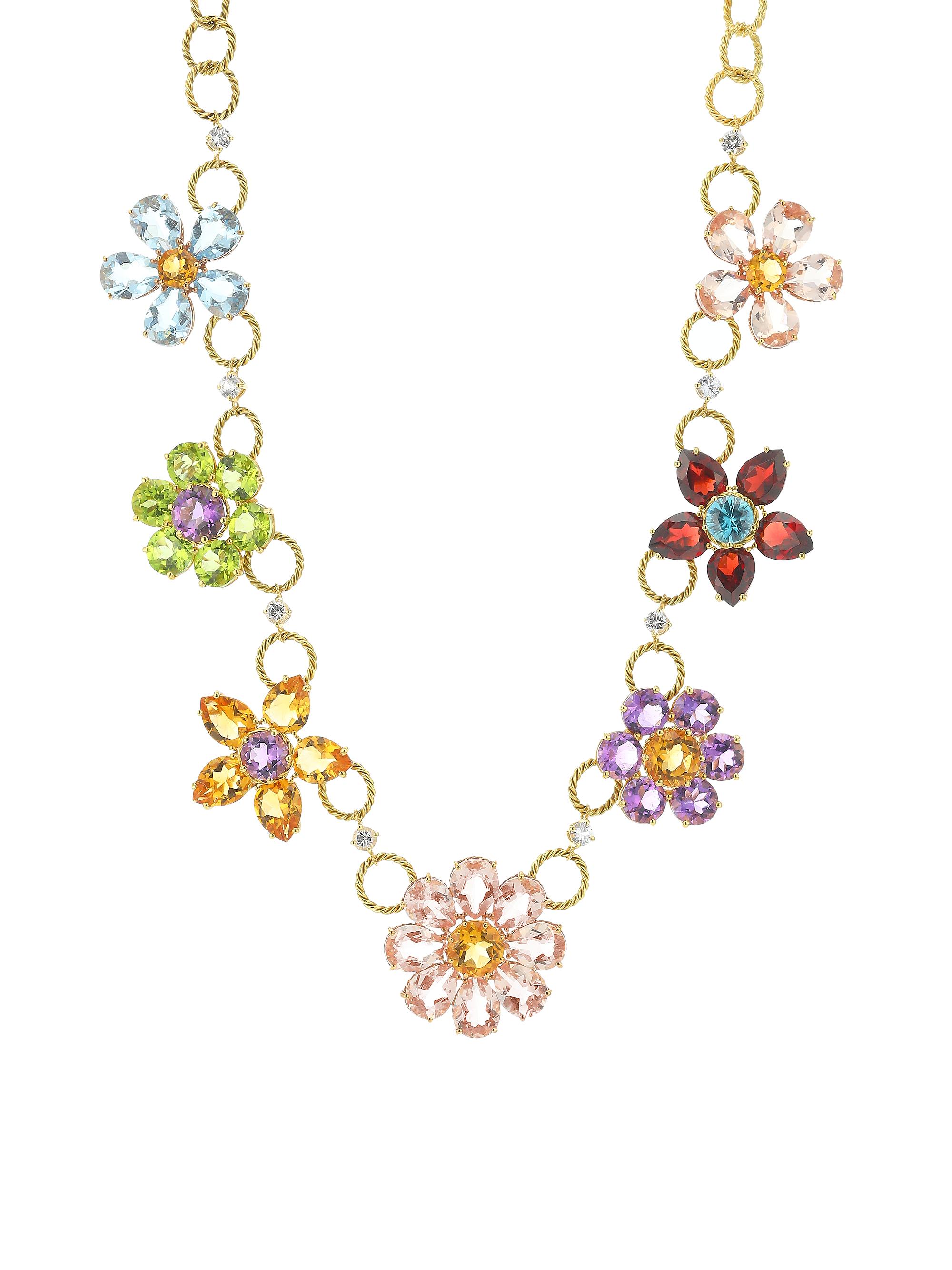 Dolce & Gabbana Women's 18K Gold Mixed-Stone Chain Link Necklace - Gold