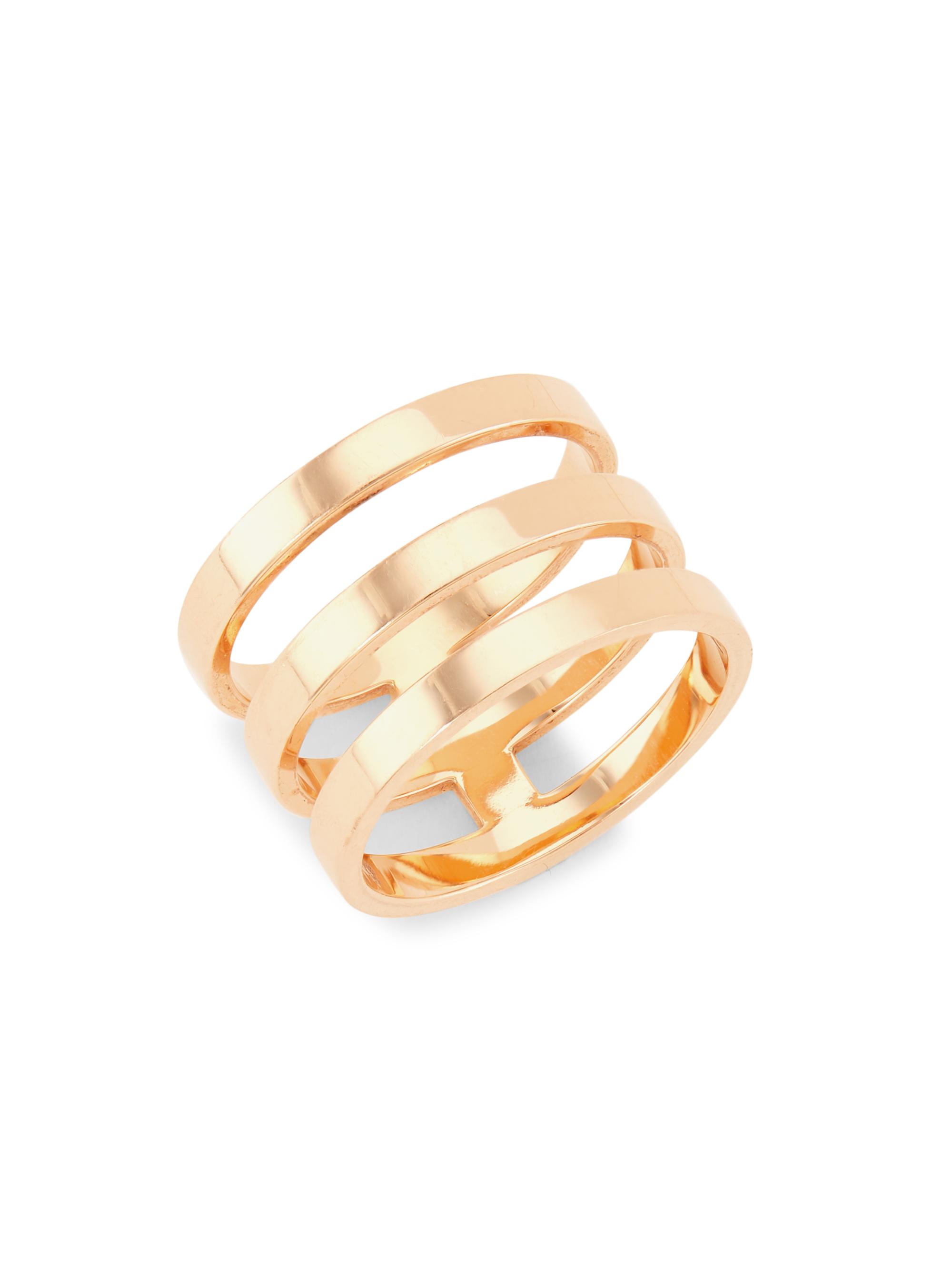 Repossi Women's Berbere 18K Rose Gold Triple-Band Ring - Pink Gold