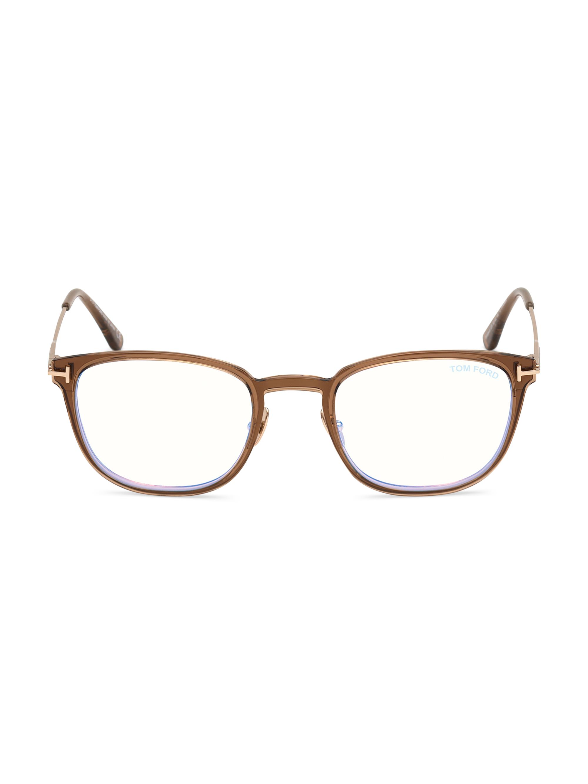 TOM FORD Women's 52MM Blue Light Optical Glasses - Shiny Deep Gold