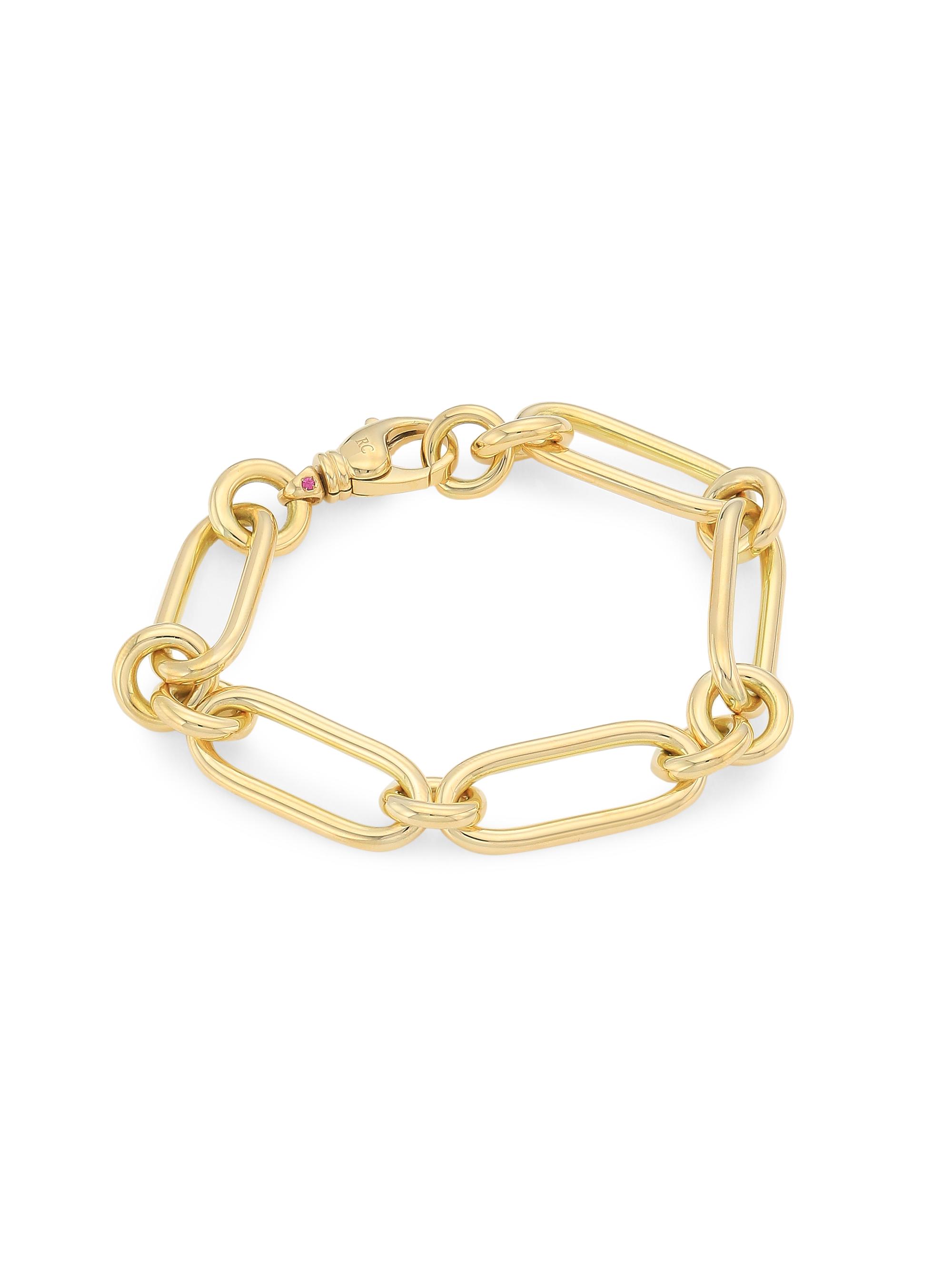 Roberto Coin Women's 18K Yellow Gold Paper Clip Chain Bracelet - Yellow Gold