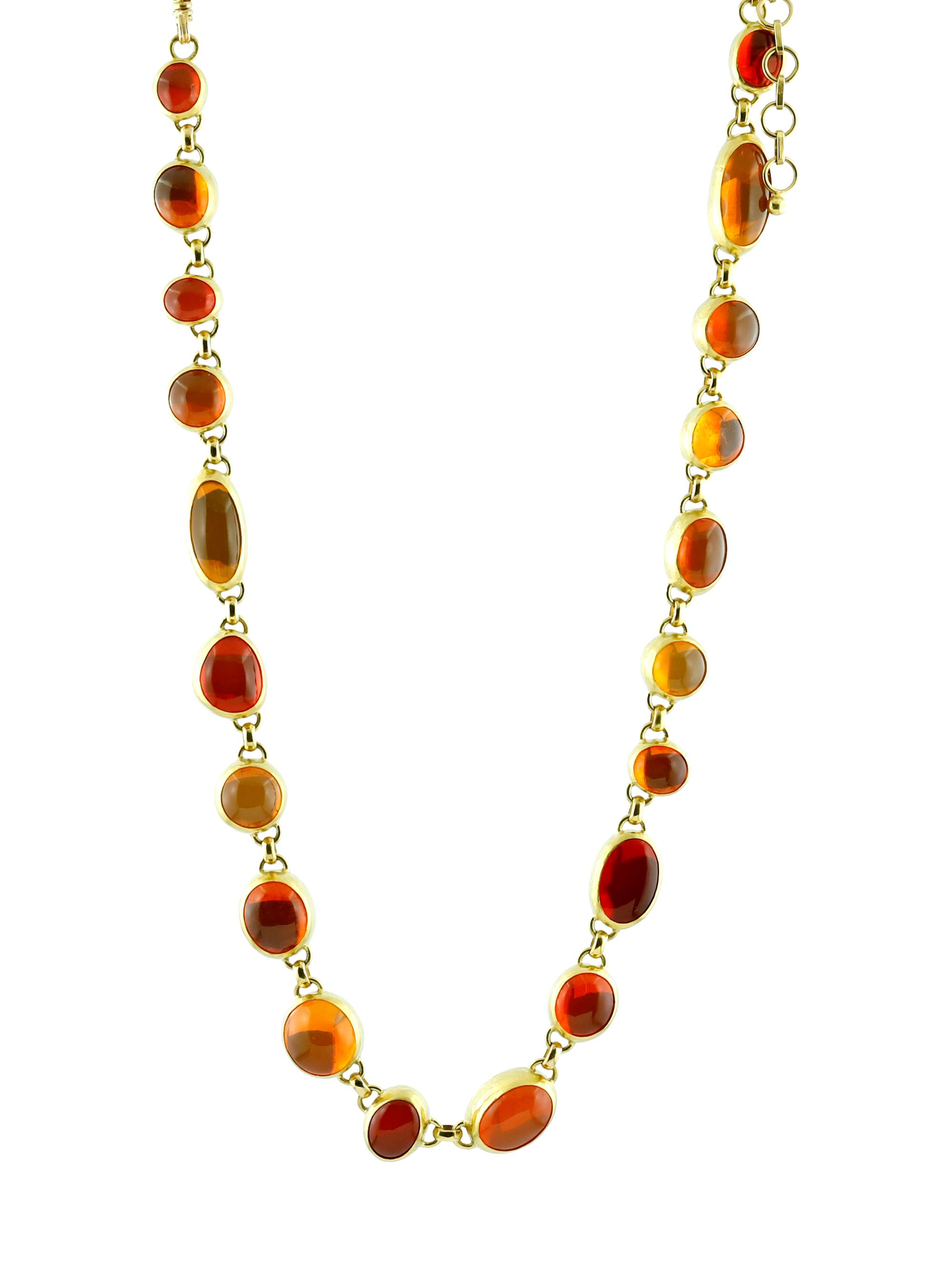 Gurhan Women's 22K & 24K Yellow Gold & Mexican Fire Opal Necklace
