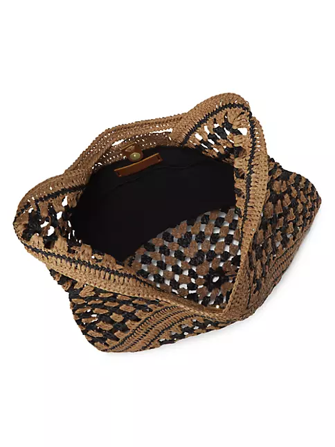 Chanel Brown, Neutrals 2023 Small Crochet Shopping Bag