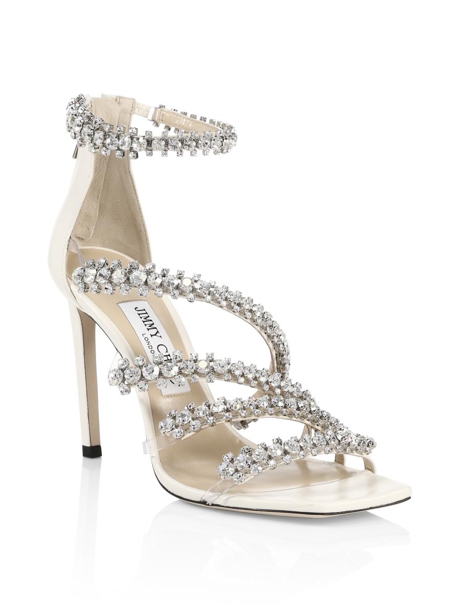 Jimmy Choo Josefine Crystal-Embellished Leather Sandals | Saks