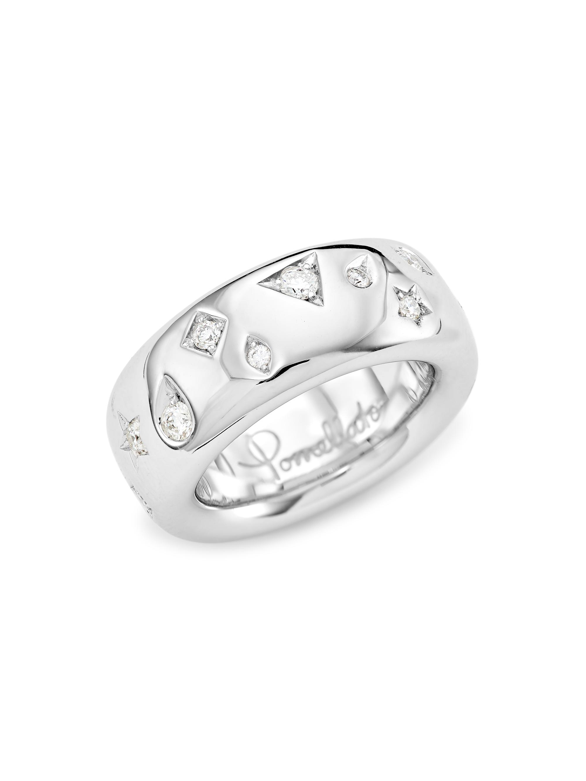 Pomellato Women's Iconica Medium 1K White Gold & Diamond Ring - White Gold