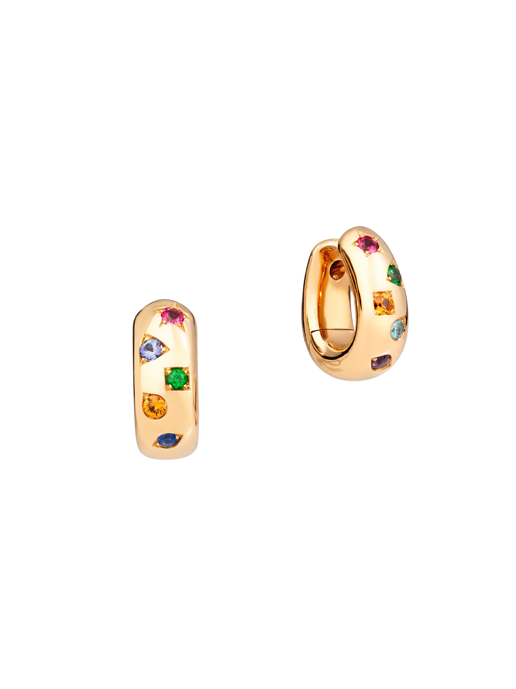 Pomellato Women's Iconica 18K Rose Gold & Various Stones Hoop Earrings - Rose Gold