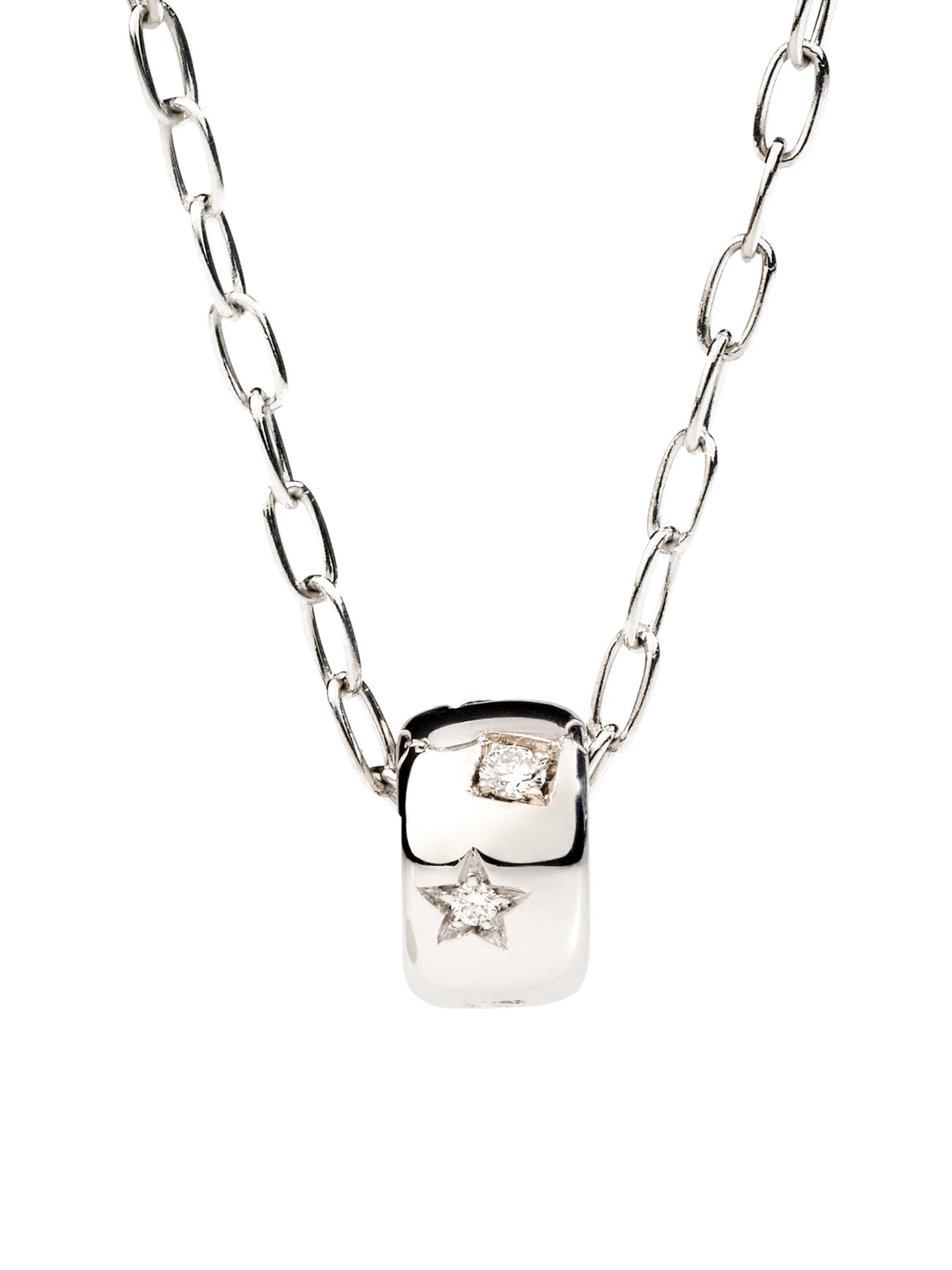 Pomellato Women's Iconica Diamond & 18K White Gold Pendant Necklace - White Gold