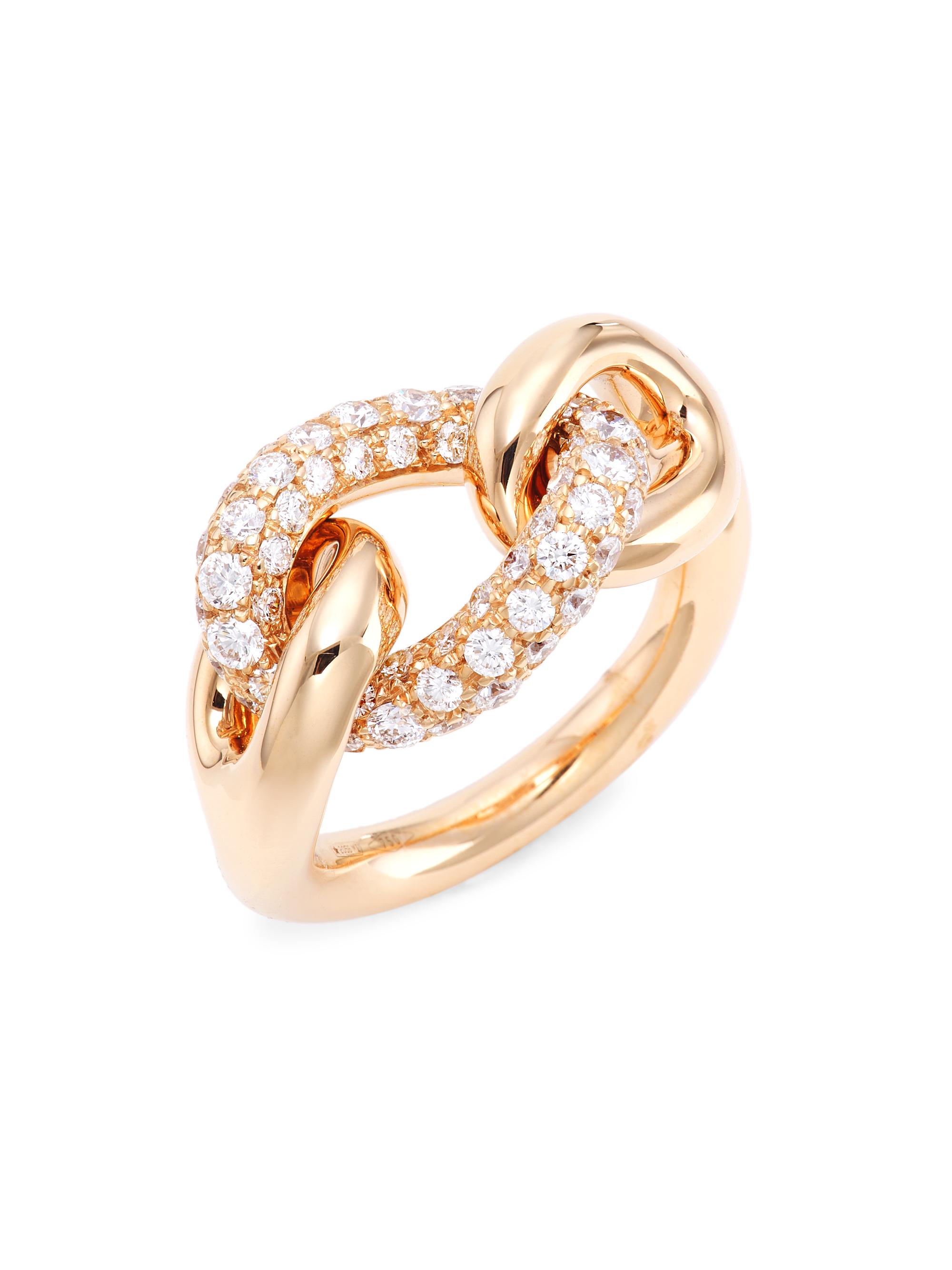 Pomellato Women's Catene 18K Rose Gold & Diamond Ring - Rose Gold