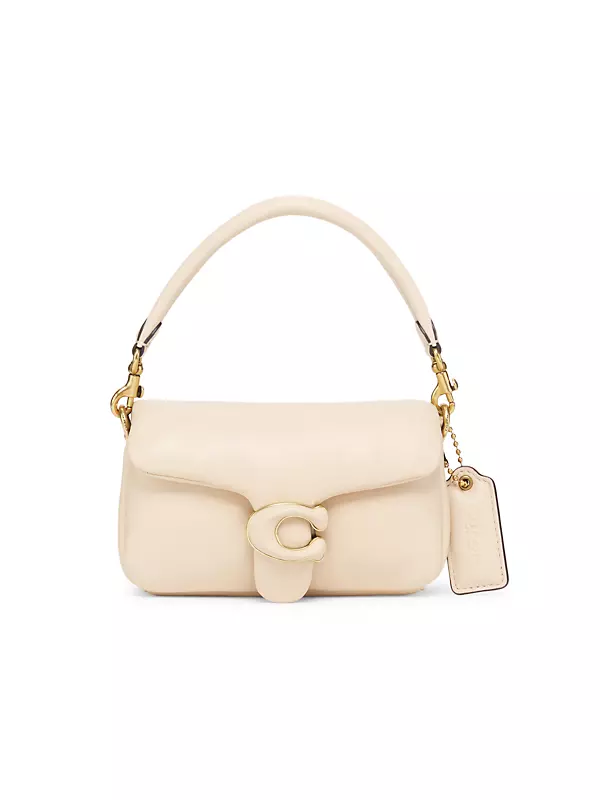 Coach Pillow Tabby 18 Leather Shoulder Bag Ivory