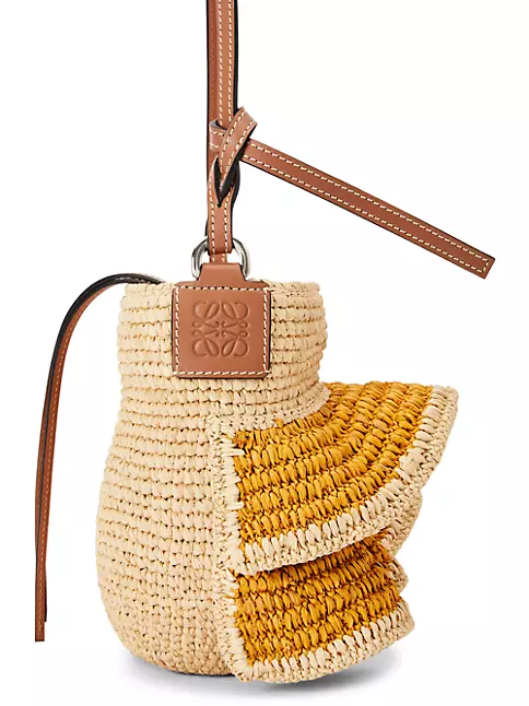 Loewe X Paula's Ibiza Pochette Sand Raffia Shoulder Bag - Natural