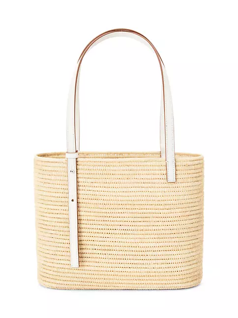 Loewe Paula's Ibiza - Small Square Basket Bag Natural White