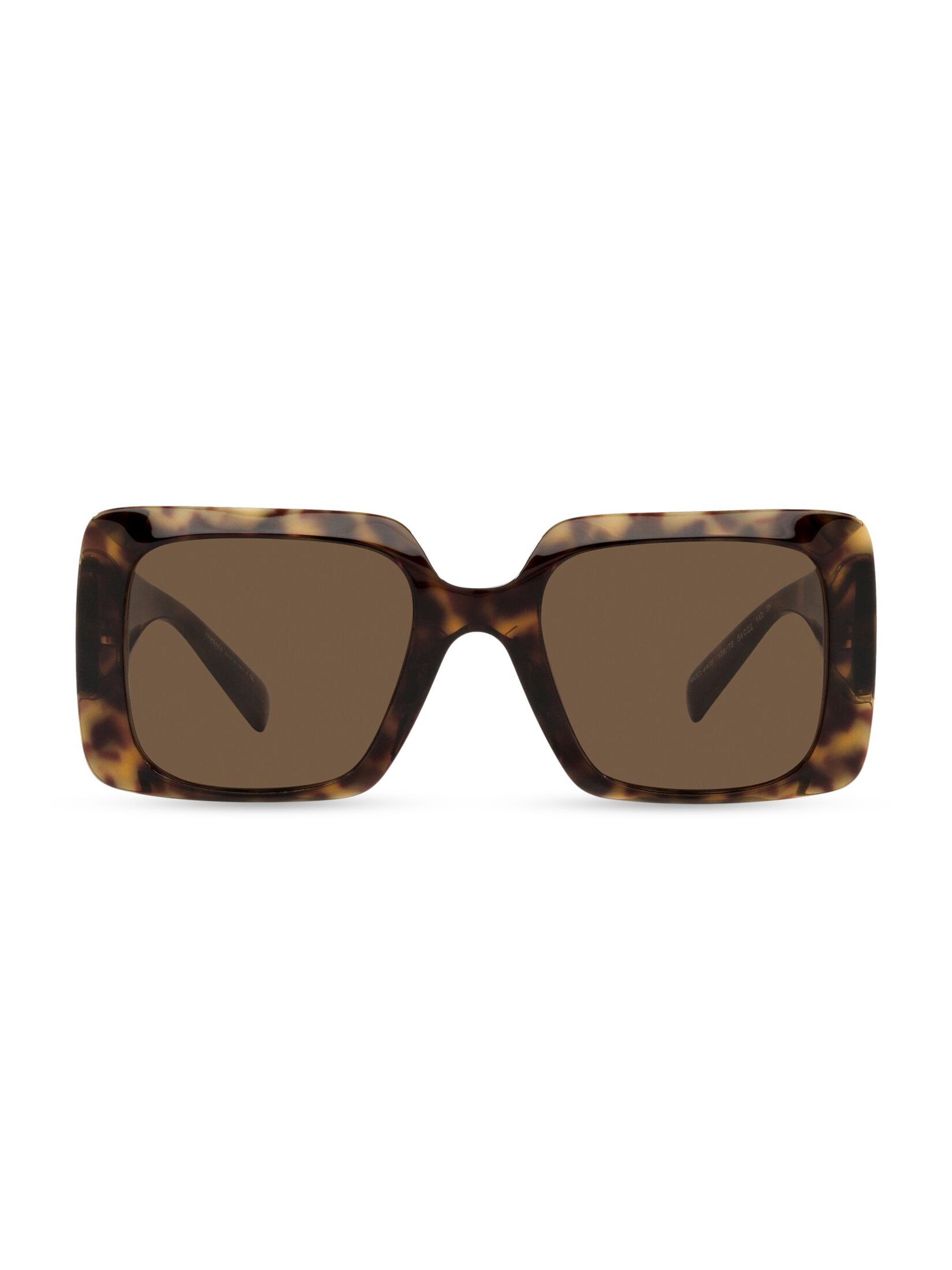 Versace Women's 54MM Rectangular Sunglasses - Havana