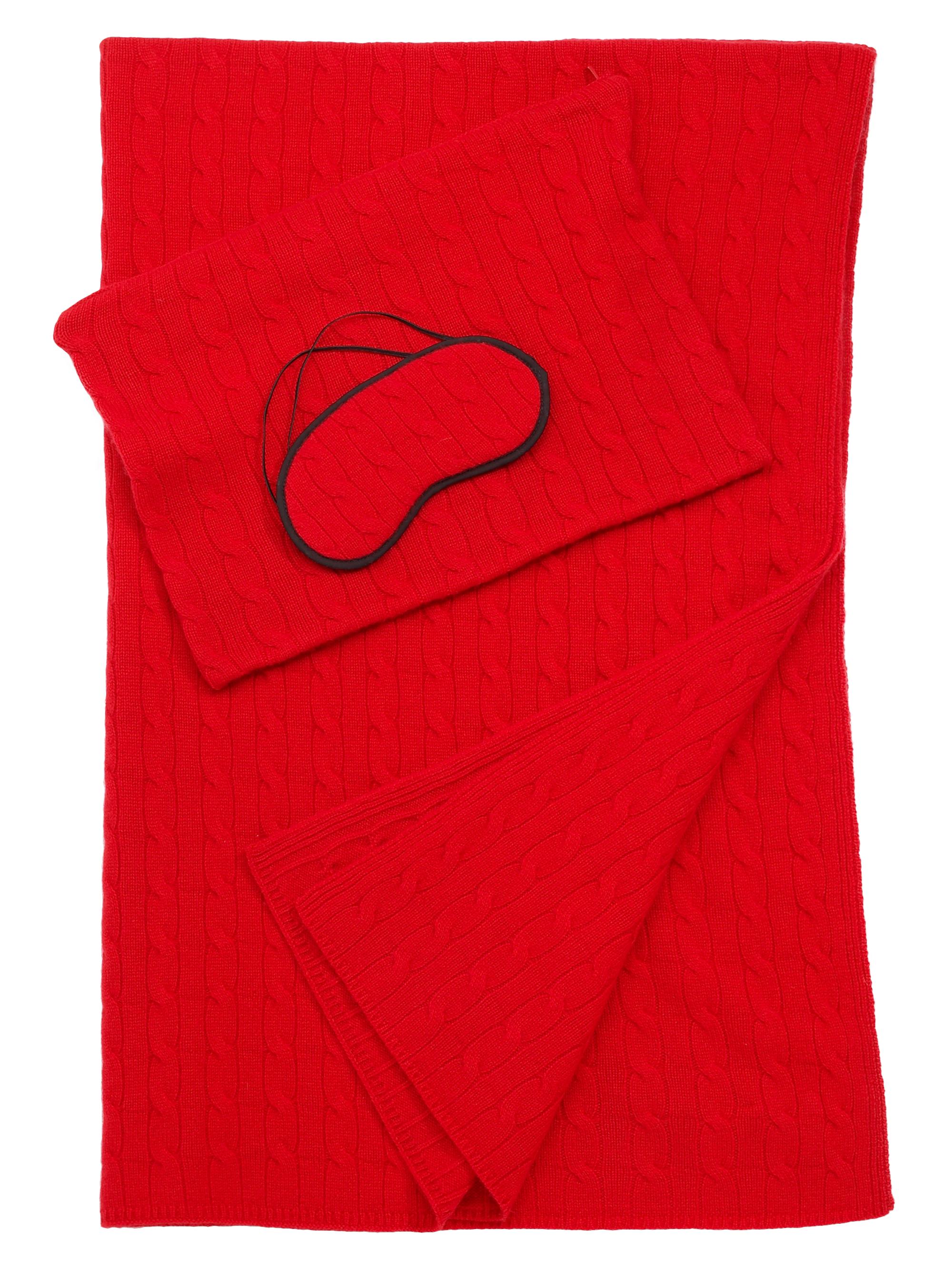 Sofia Cashmere Emilia 3-Piece Cashmere Travel Set - Red