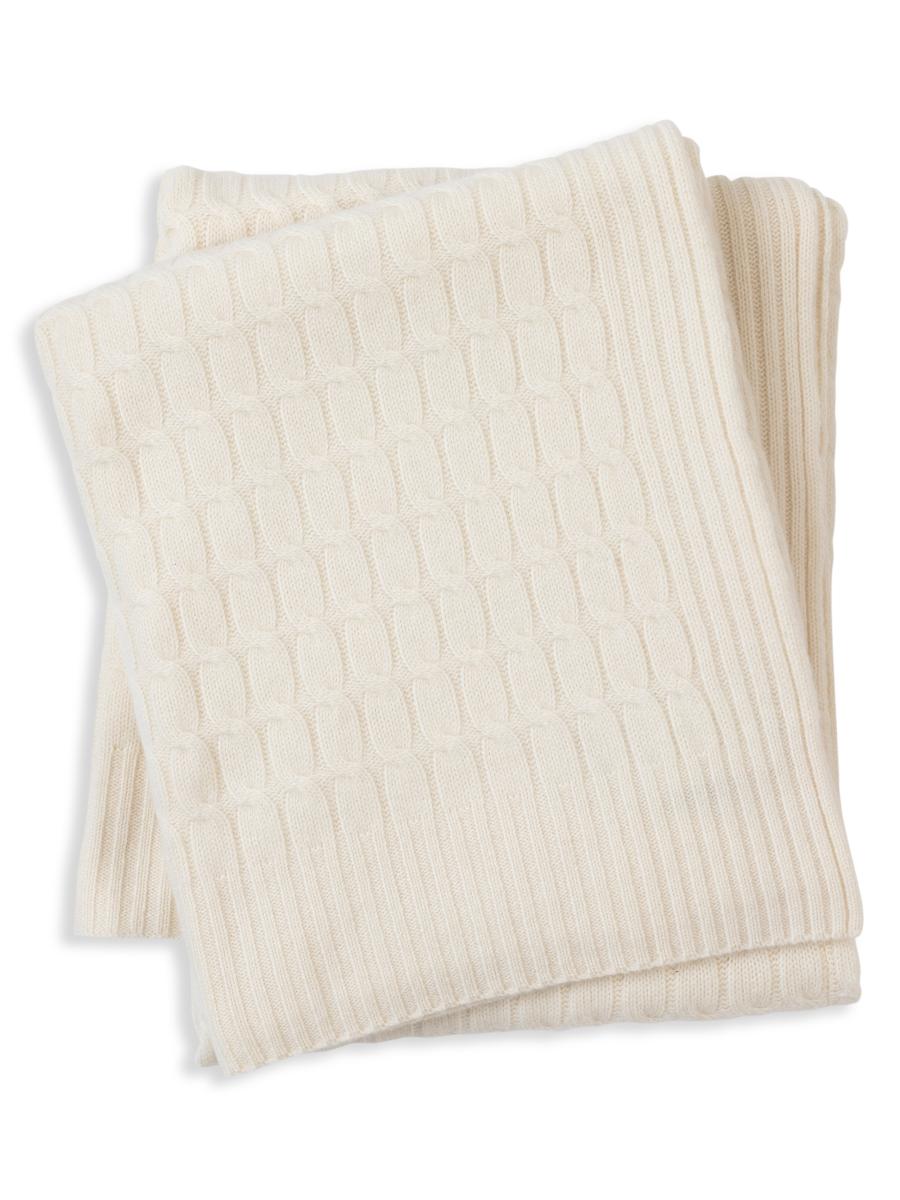Sofia Cashmere Cashmere Cable Knit Throw | Saks Fifth Avenue