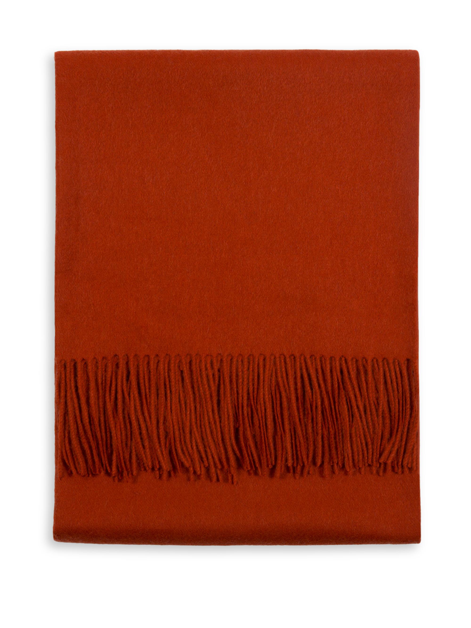 Sofia Cashmere Trentino Cashmere Throw - Dark Orange